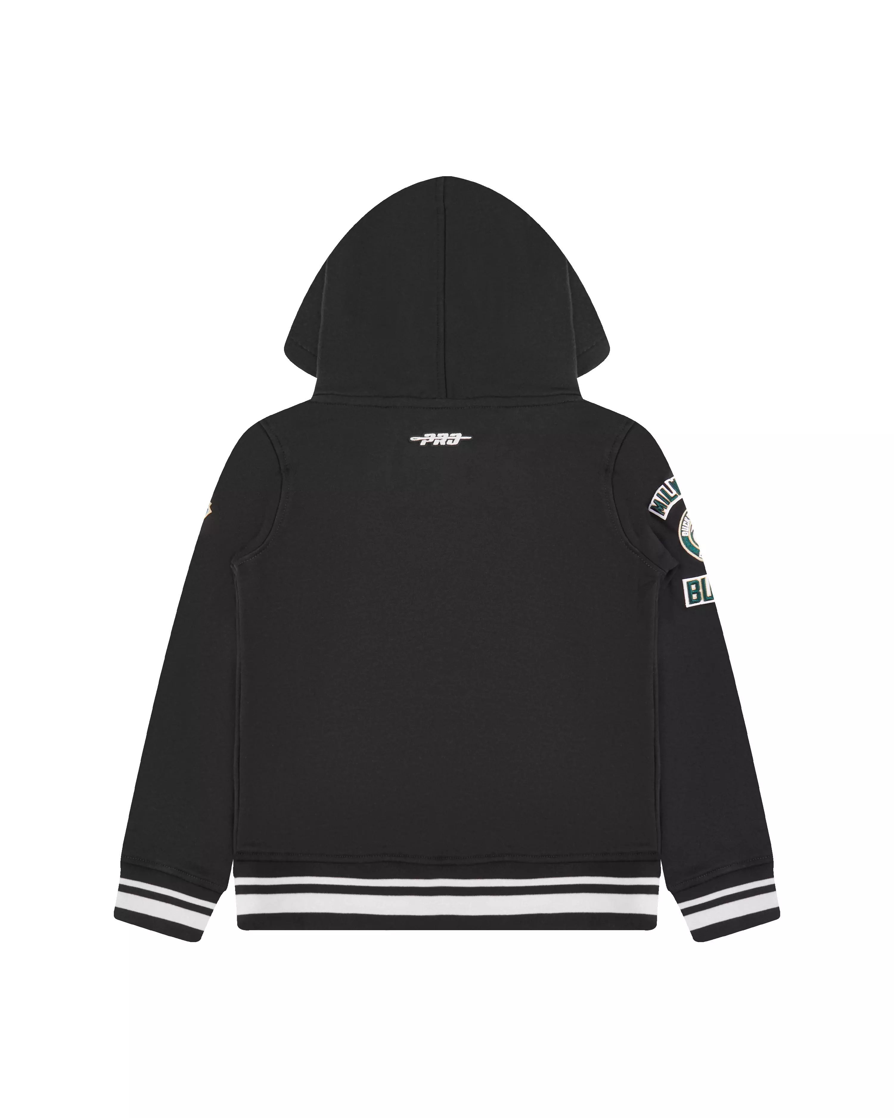 Pro Standard Little Boys​' NBA Milwaukee Bucks Retro Classic Rib Fleece PO Hoodie -Black - BLACK
