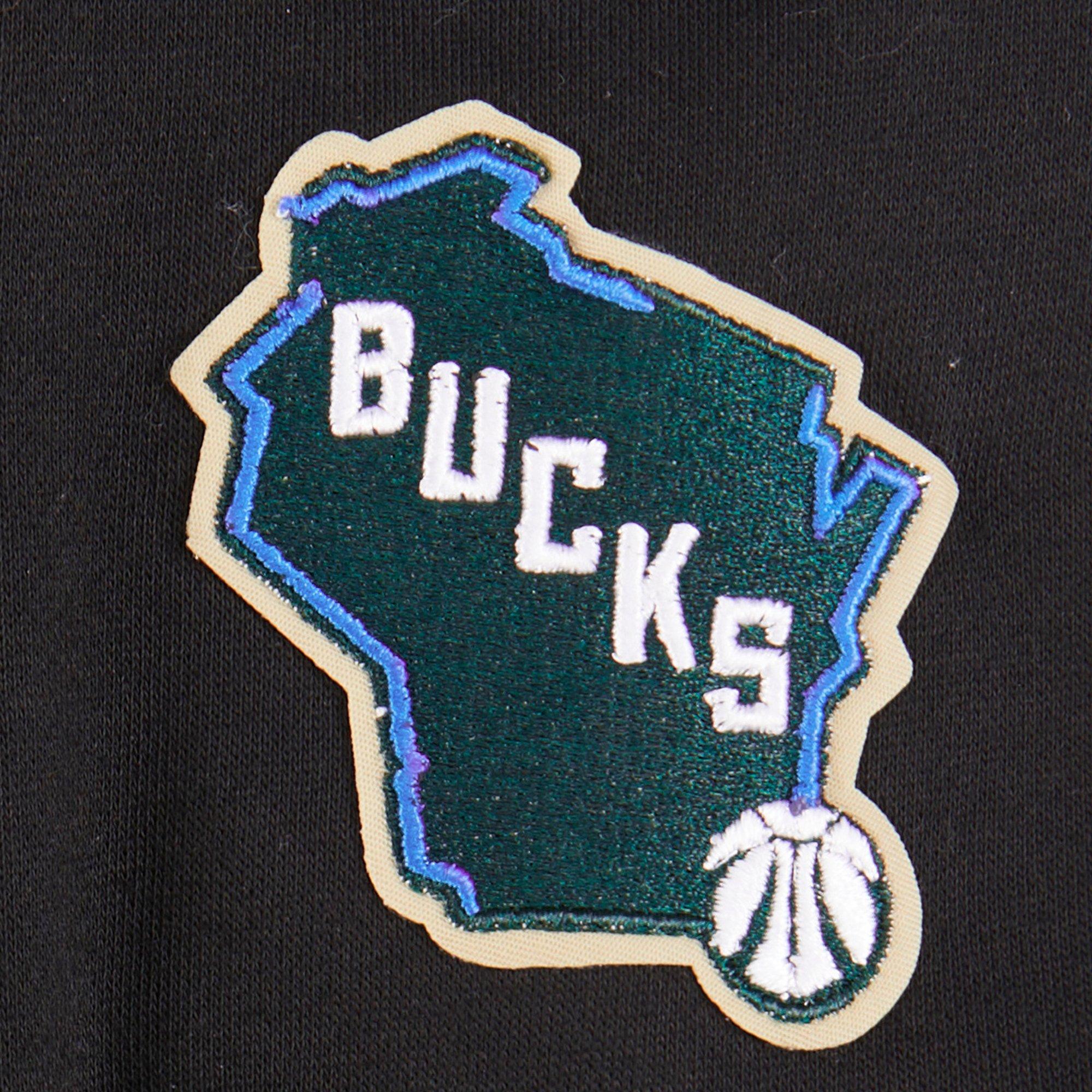 Pro Standard Little Boys​' NBA Milwaukee Bucks Retro Classic Rib Fleece PO Hoodie -Black - BLACK Thumbnail View 4
