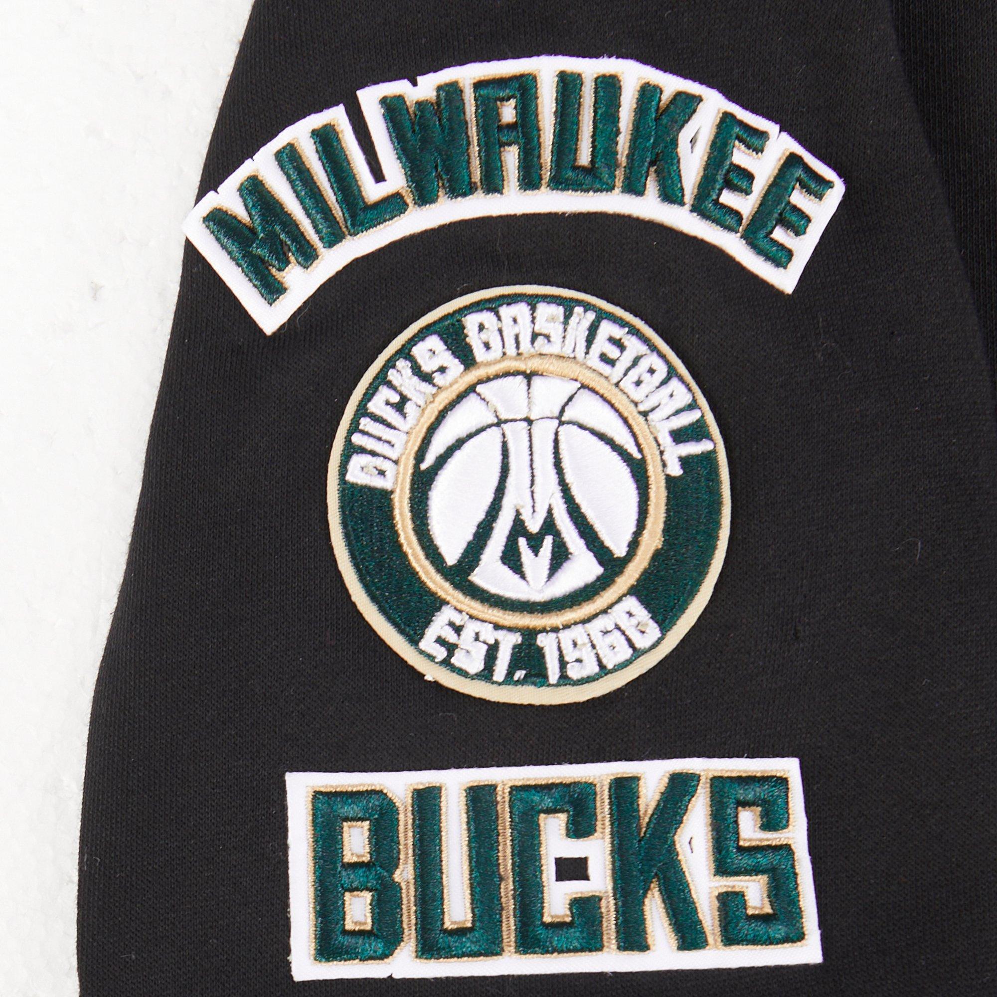 Pro Standard Little Boys​' NBA Milwaukee Bucks Retro Classic Rib Fleece PO Hoodie - Black - BLACK Thumbnail View 5