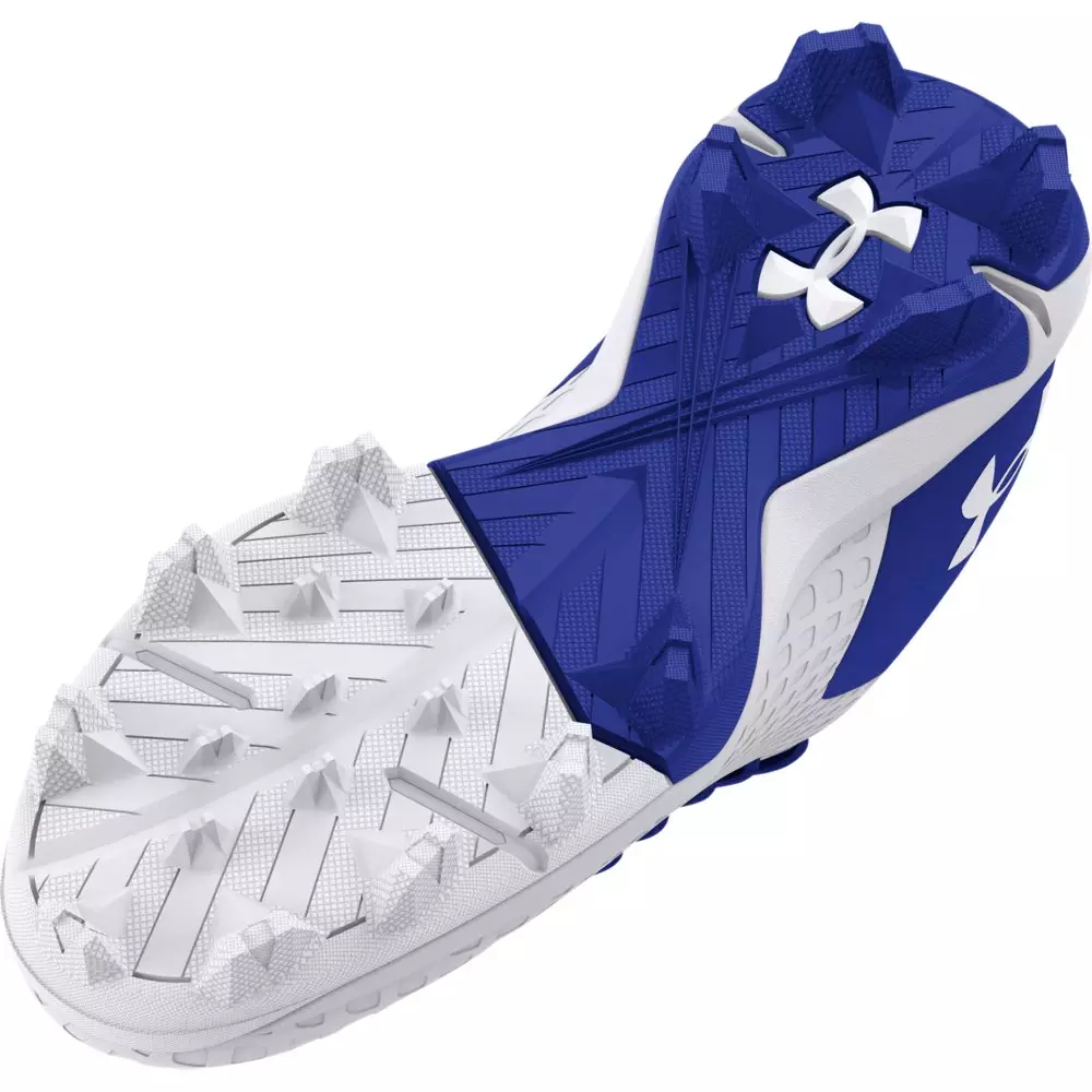Under Armour Glyde 2 RM Jr. "White/Royal" Grade School Girls' Softball Cleat - WHITE/ROYAL