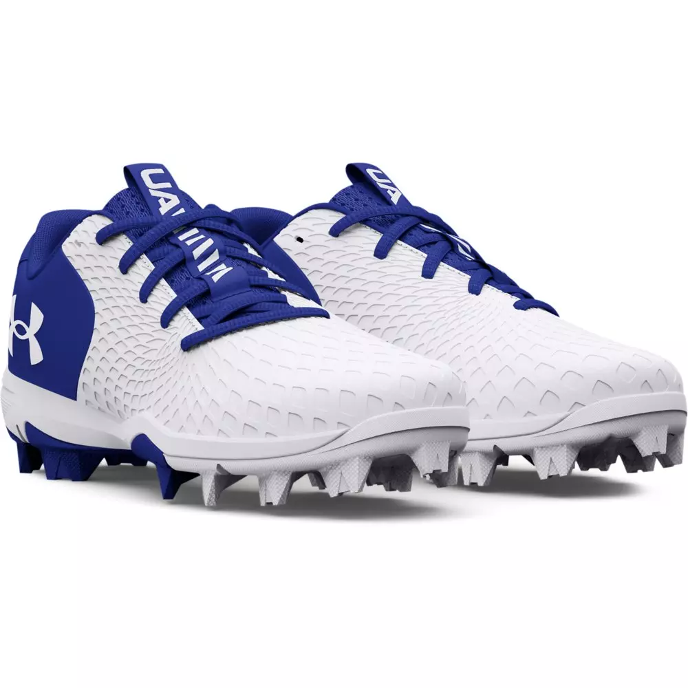Under Armour Glyde 2 RM Jr. "White/Royal" Preschool Girls' Softball Cleat - WHITE/ROYAL