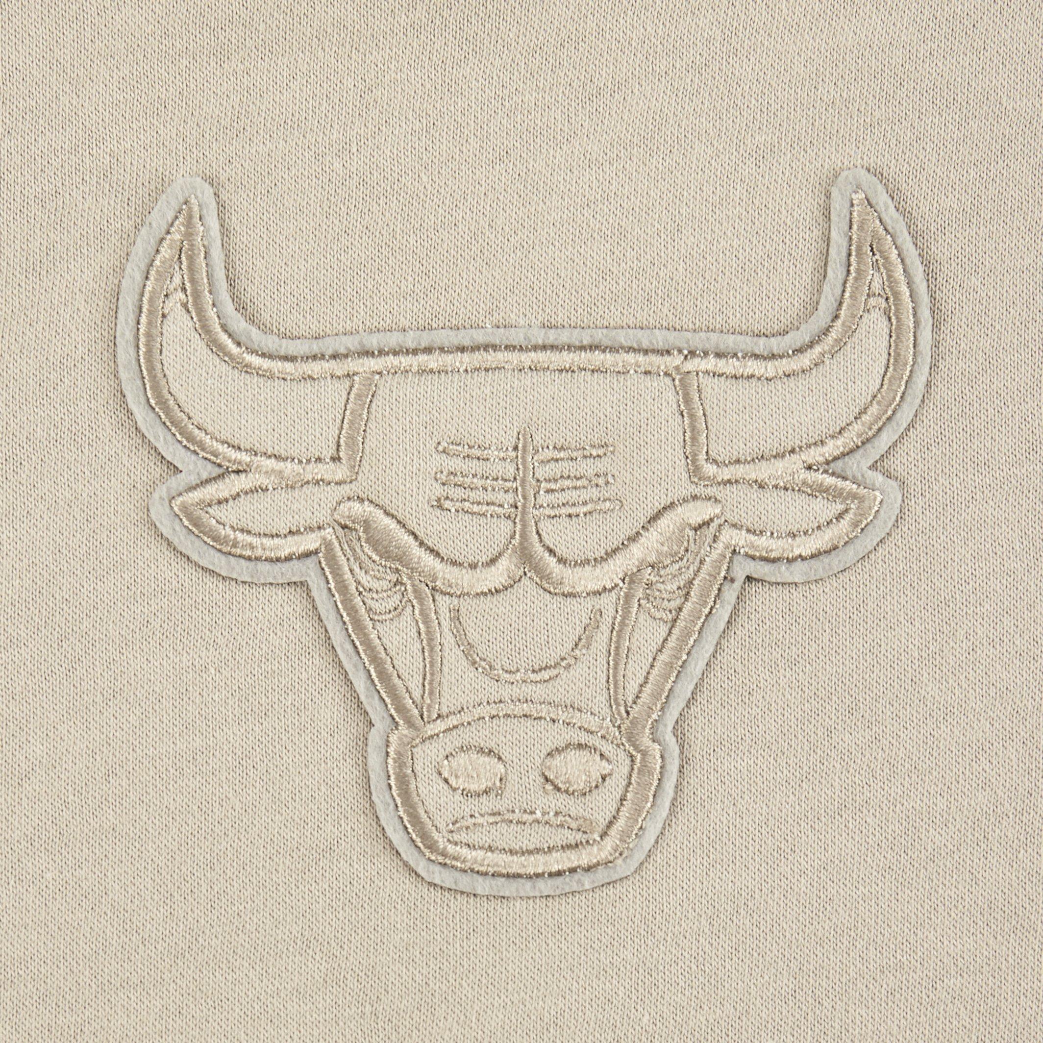 Pro Standard Toddler Boys' NBA Chicago Bulls Neutral Fleece Crewneck -Stone - STONE Thumbnail View 3