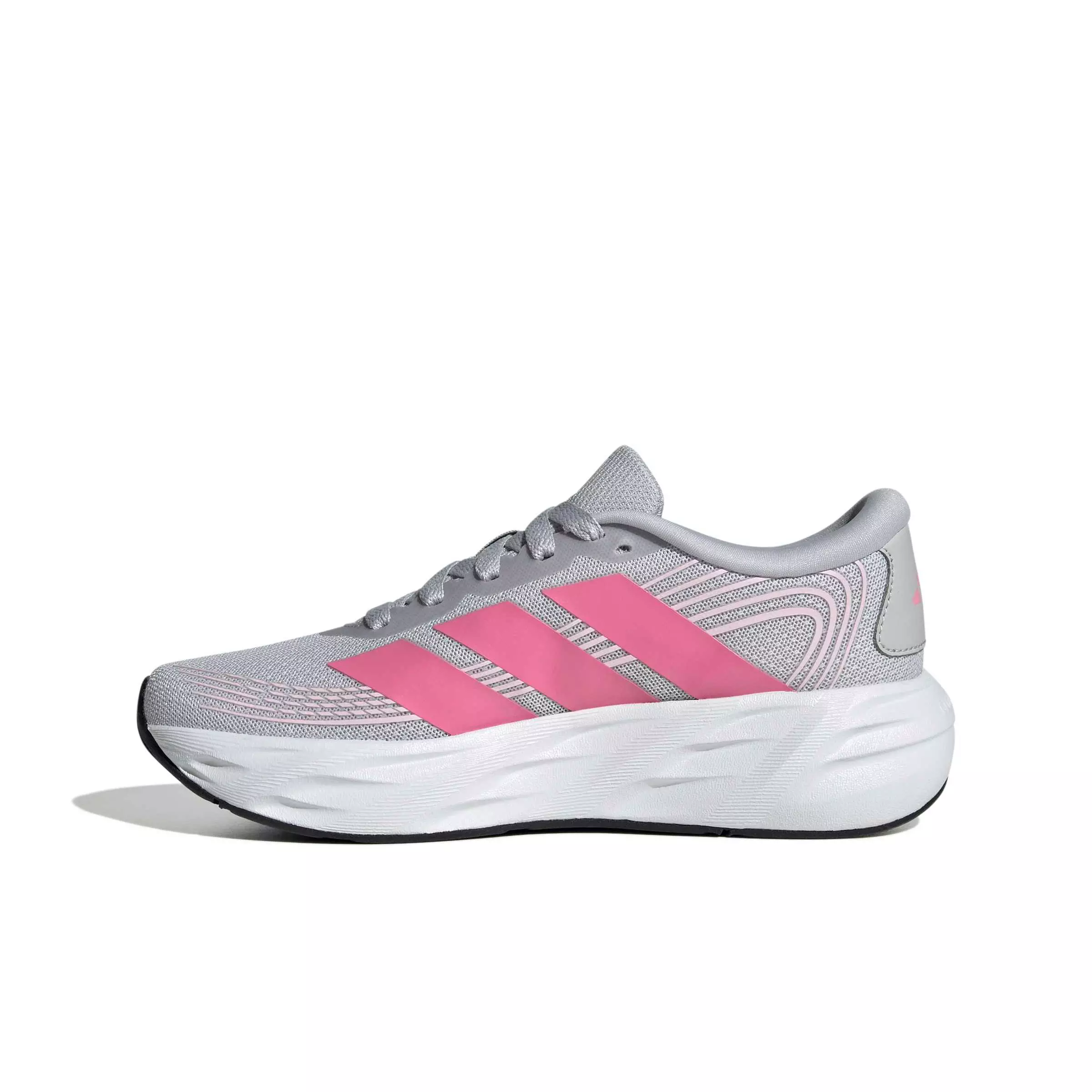 adidas Galaxy 8 "Lgh Solid Grey/Pink Fusion/Clear Pink" Grade School Girls' Running Shoe - GREY/PINK/PINK