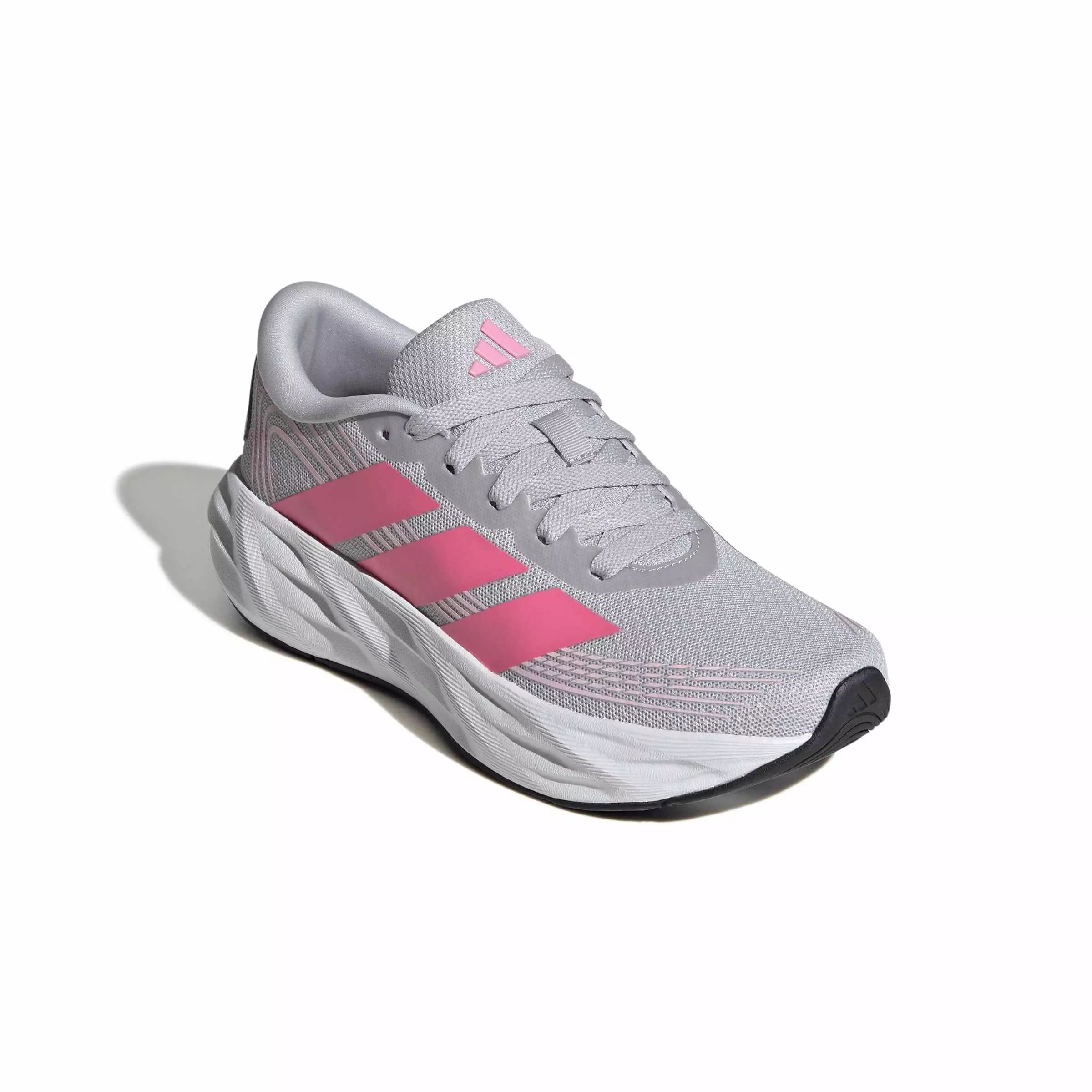 adidas Galaxy 8 "Lgh Solid Grey/Pink Fusion/Clear Pink" Grade School Girls' Running Shoe - GREY/PINK/PINK
