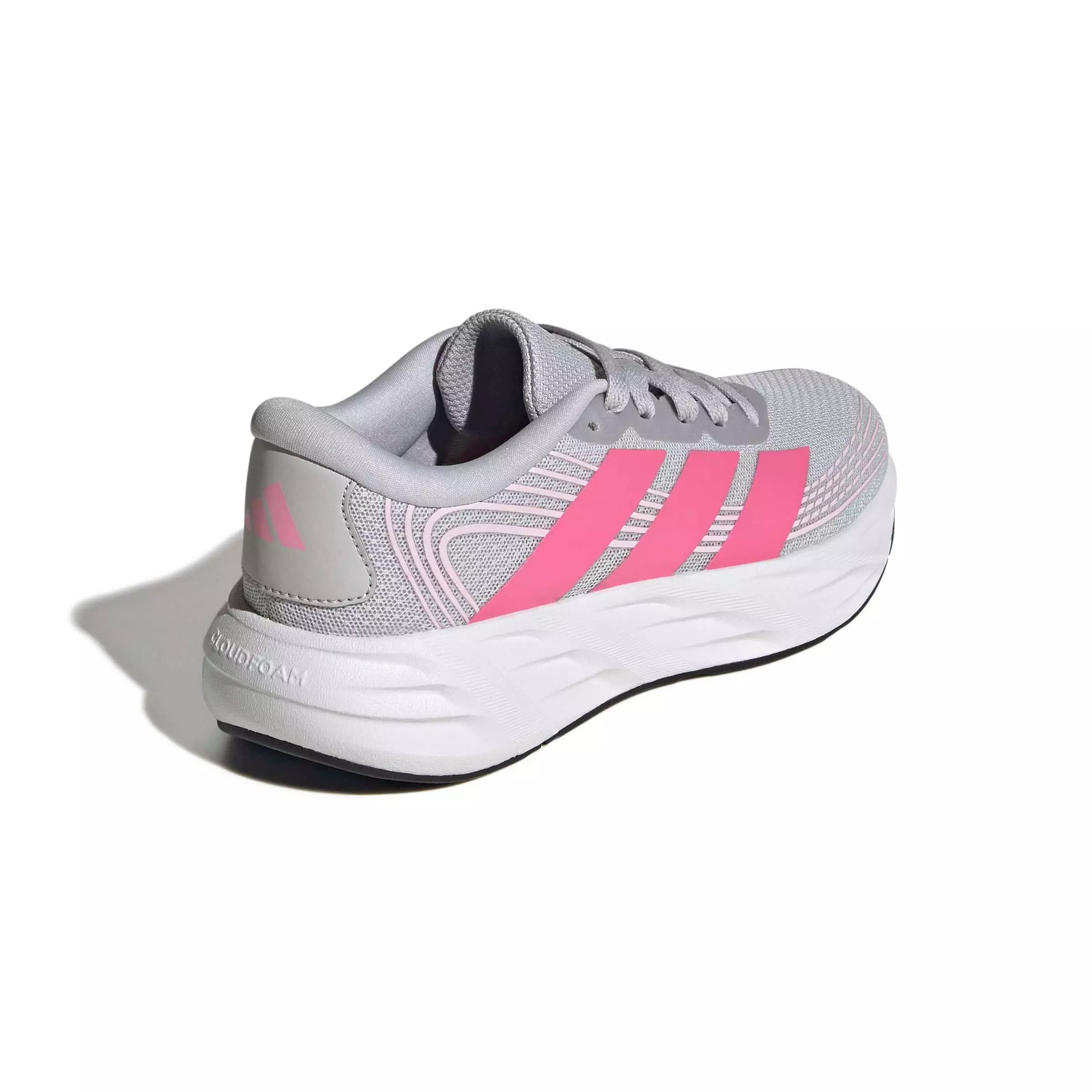 adidas Galaxy 8 "Lgh Solid Grey/Pink Fusion/Clear Pink" Grade School Girls' Running Shoe - GREY/PINK/PINK
