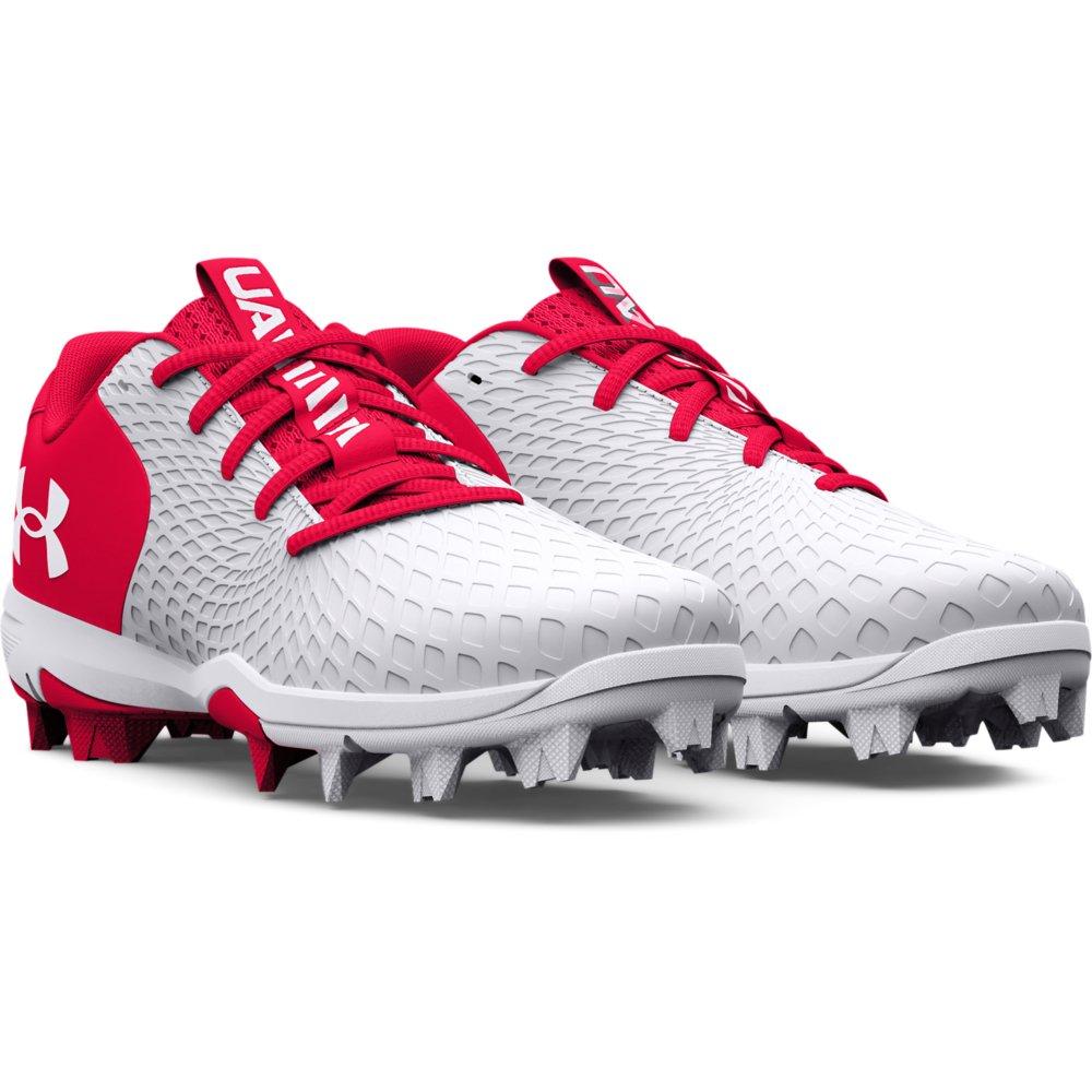 Under Armour Glyde 2 RM Jr.  Preschool Girls' "White/Red" Softball Cleat