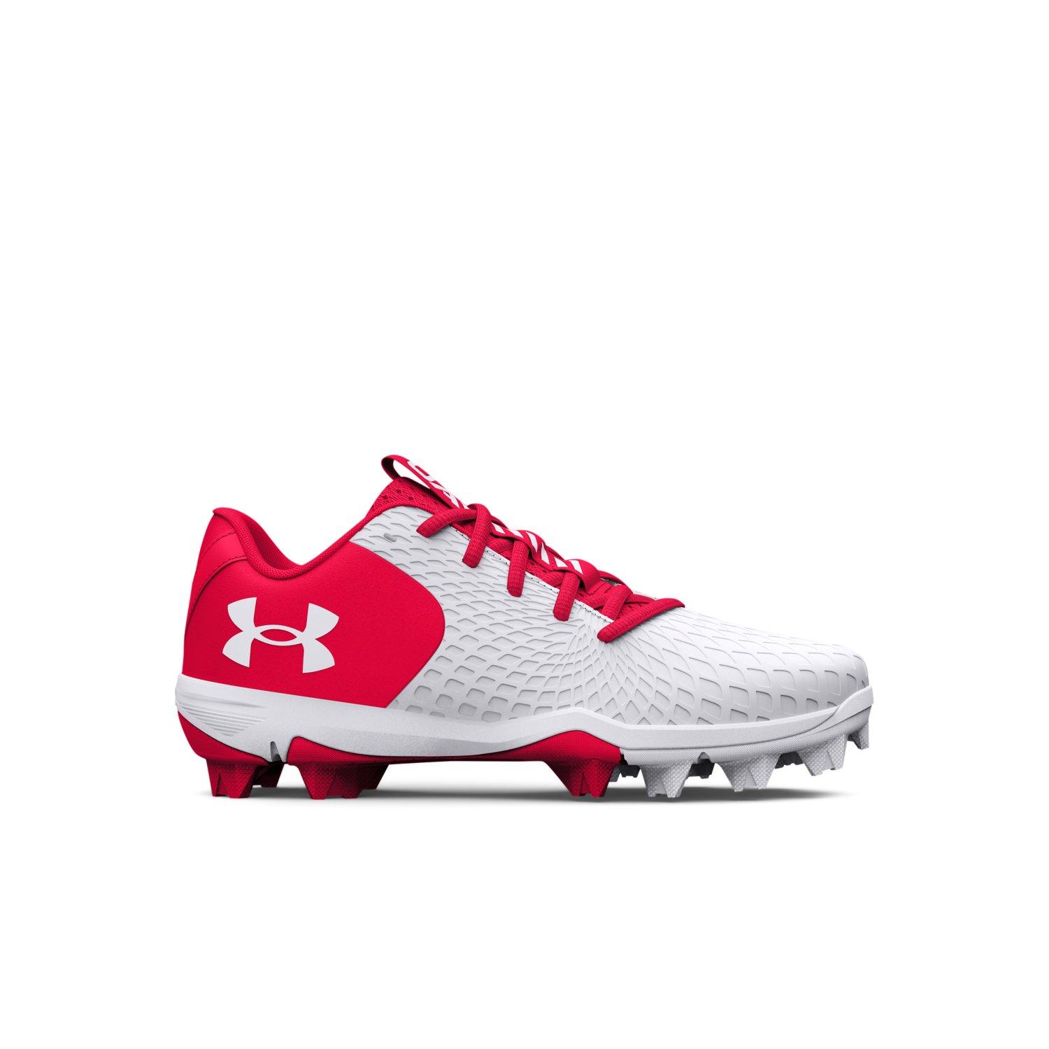 Under Armour Glyde 2 RM Jr. "White/Red" Preschool Girls' Softball Cleat