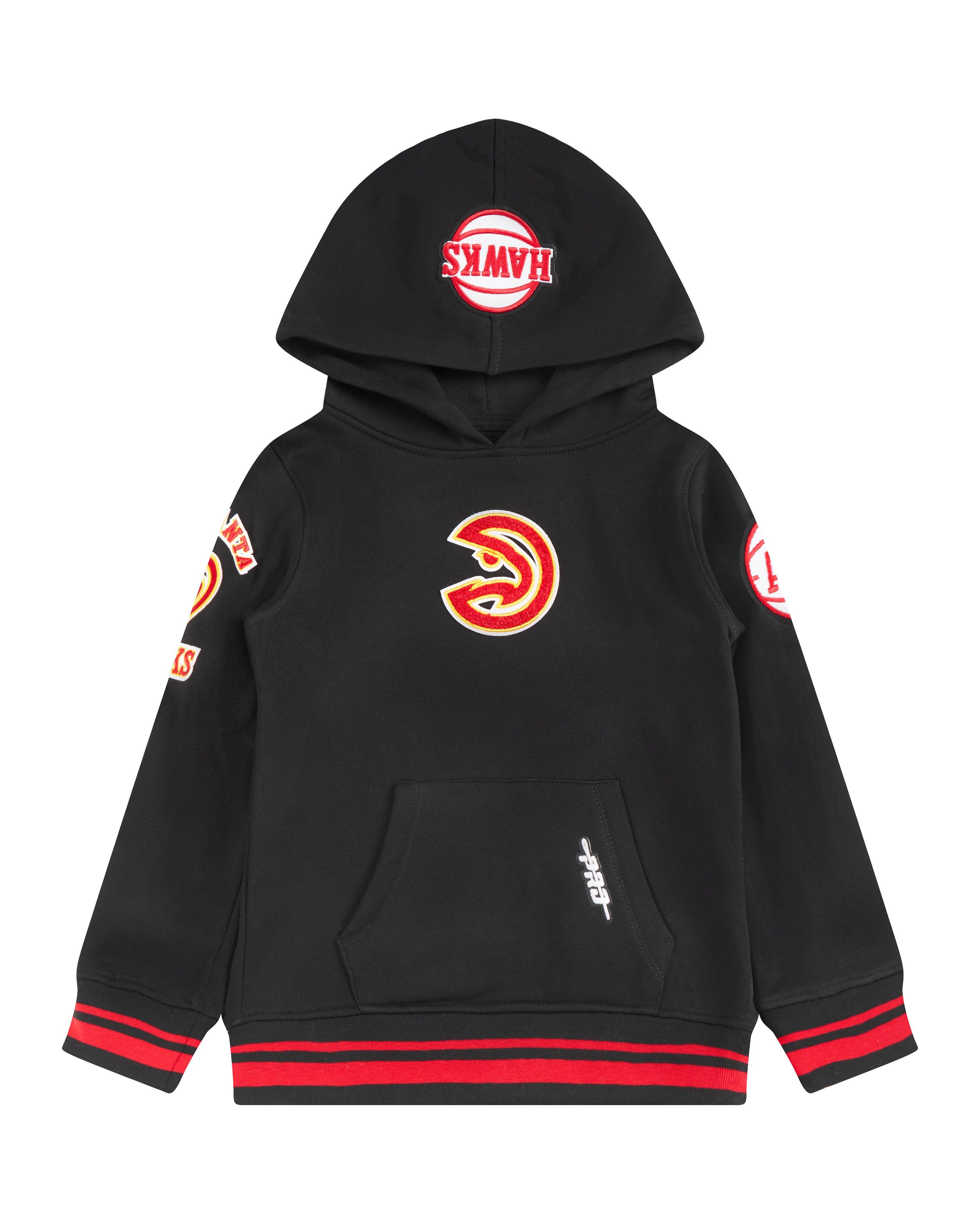Pro Standard Toddler Boys' NBA Atlanta Hawks Retro Classic Rib Fleece PO Hoodie - Black/Red - BLACK/RED Thumbnail View 1