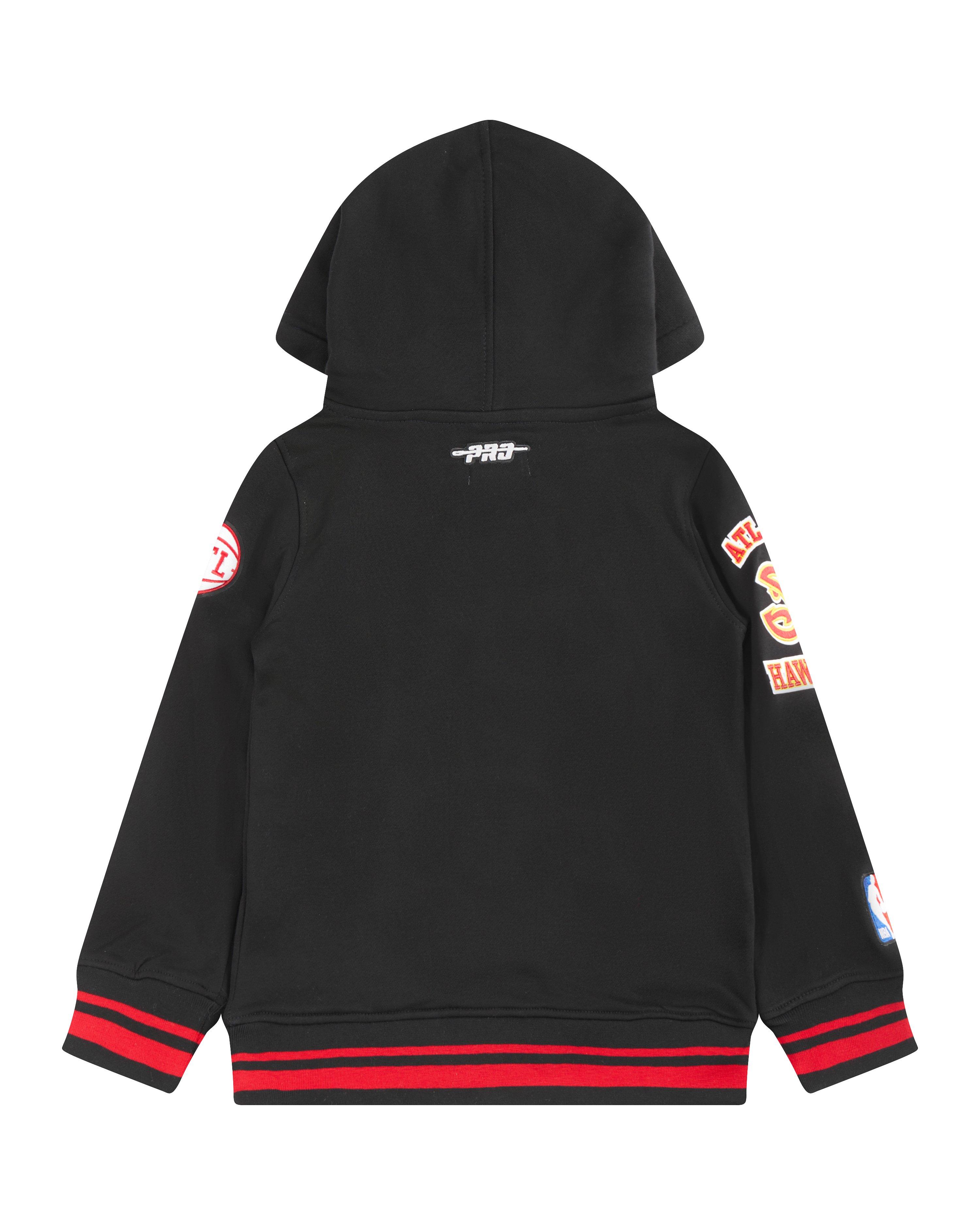 Pro Standard Toddler Boys' NBA Atlanta Hawks Retro Classic Rib Fleece PO Hoodie - Black/Red - BLACK/RED Thumbnail View 2