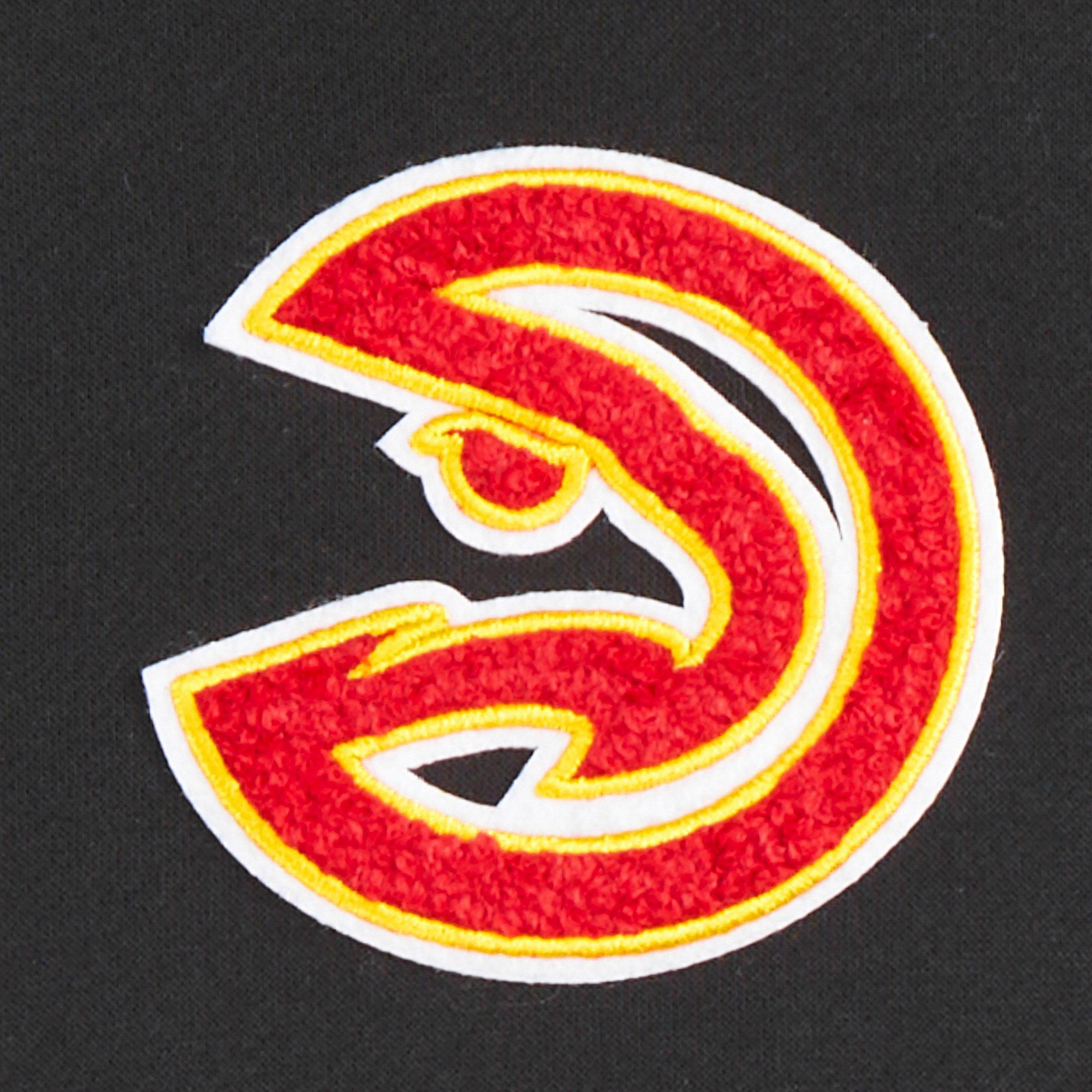 Pro Standard Toddler Boys' NBA Atlanta Hawks Retro Classic Rib Fleece PO Hoodie - Black/Red - BLACK/RED Thumbnail View 3