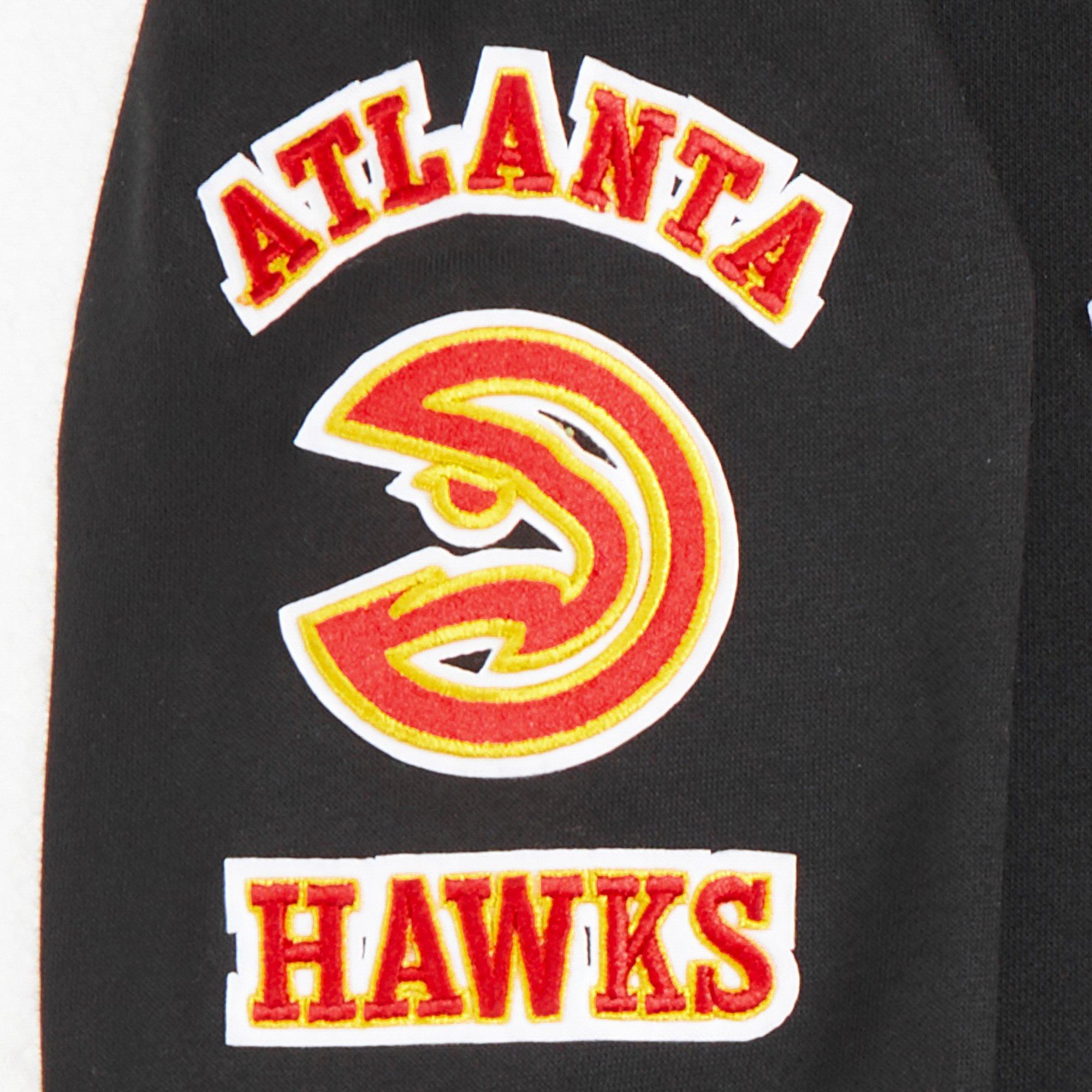 Pro Standard Toddler Boys' NBA Atlanta Hawks Retro Classic Rib Fleece PO Hoodie -Black/Red - BLACK/RED Thumbnail View 4