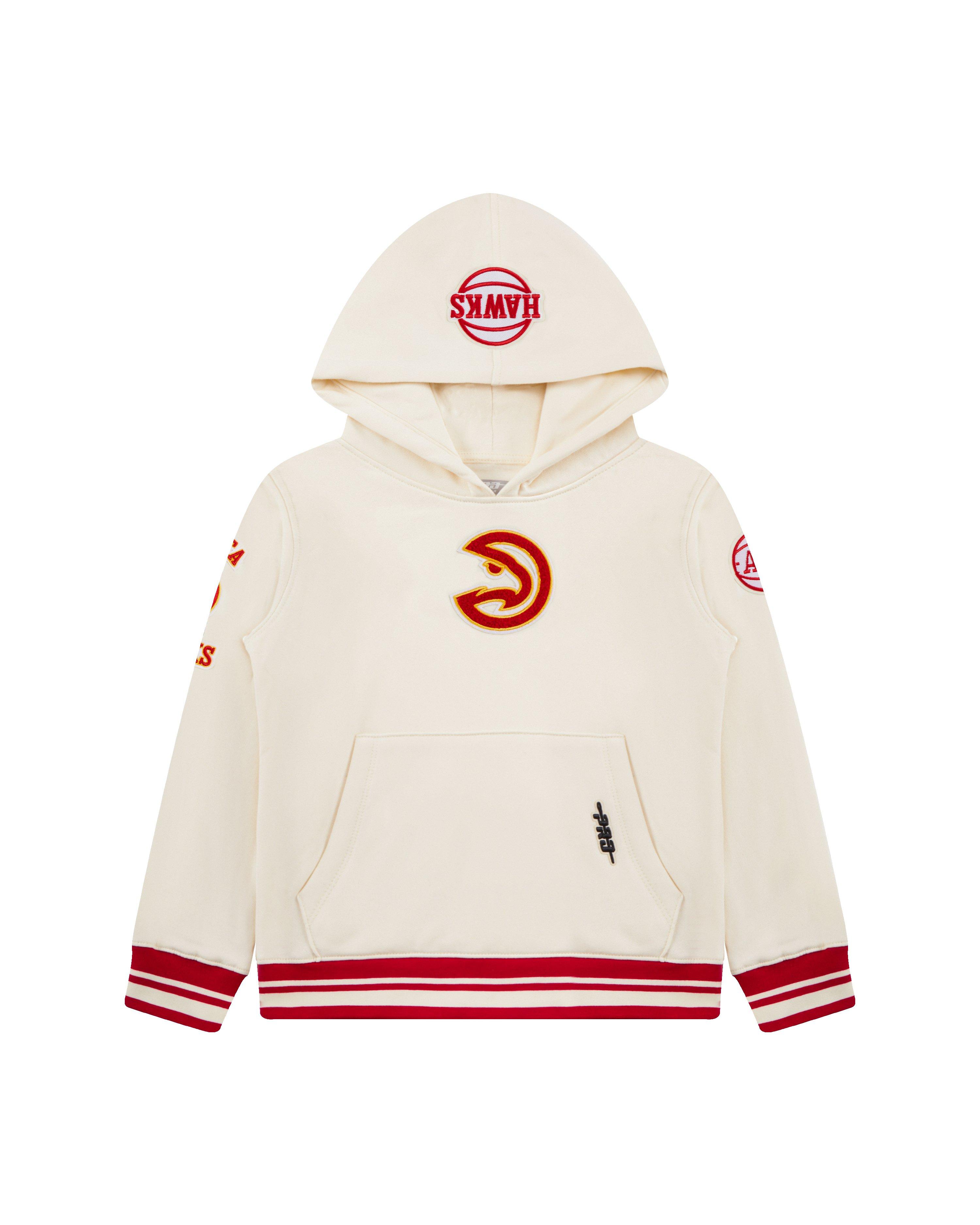 Pro Standard Toddler Boys' NBA Atlanta Hawks Retro Classic Rib Fleece PO Hoodie - Cream/Red - CREAM/RED Thumbnail View 1