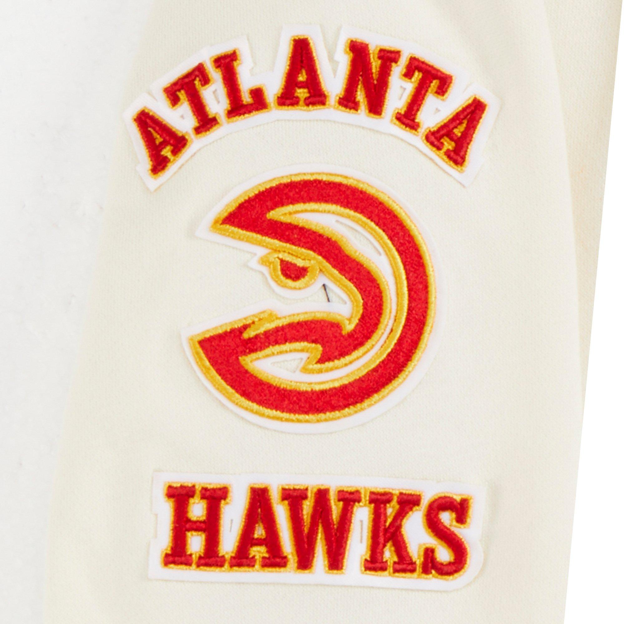 Pro Standard Toddler Boys' NBA Atlanta Hawks Retro Classic Rib Fleece PO Hoodie -Cream/Red - CREAM/RED Thumbnail View 6
