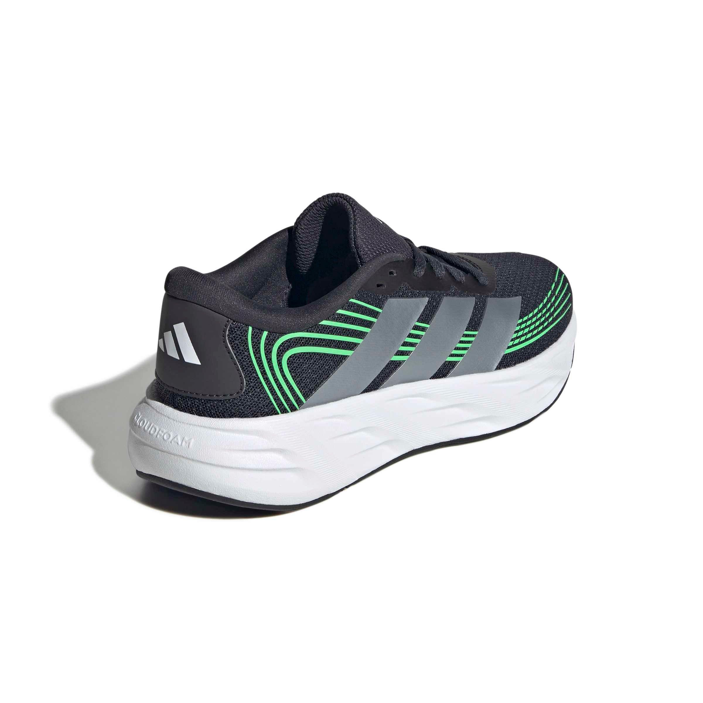 adidas Galaxy 8 "Night Grey/Tech Grey Met./Screaming Green" Grade School Boys' Running Shoe - GREY/GREY/GREEN