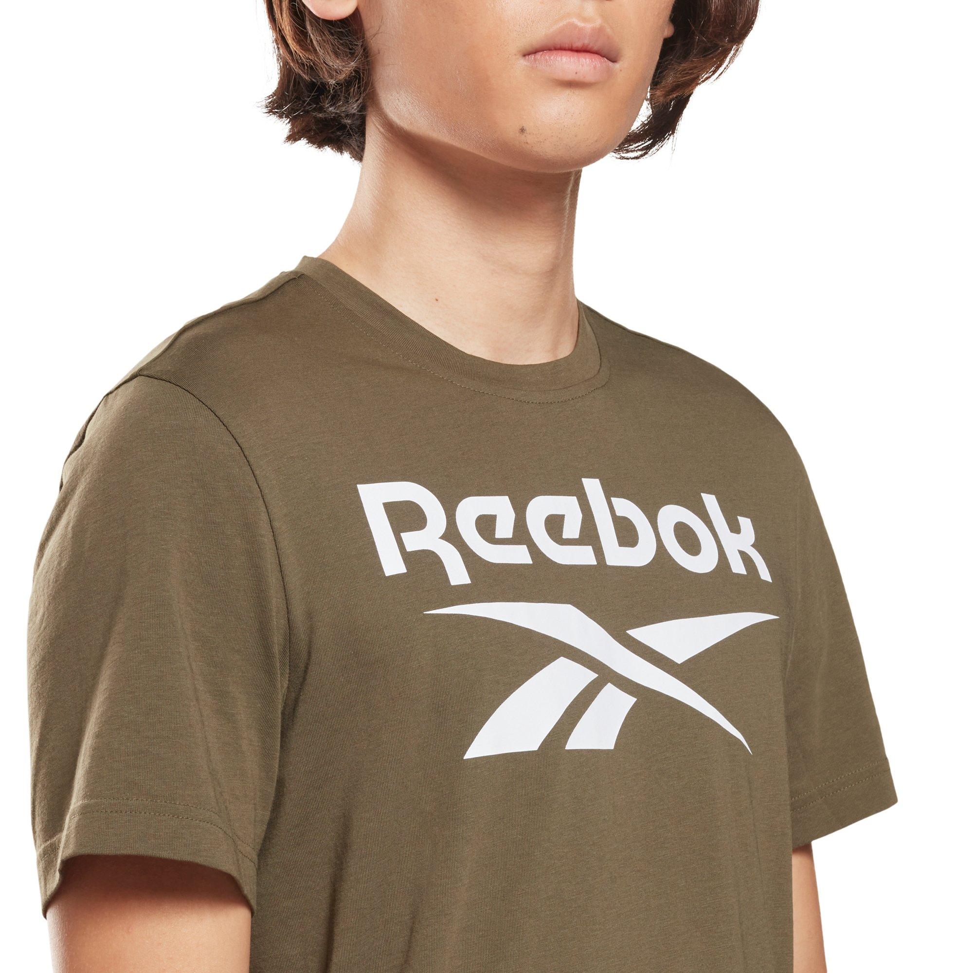 Reebok Men's Identity Big Logo Tee - Green - GREEN Thumbnail View 4