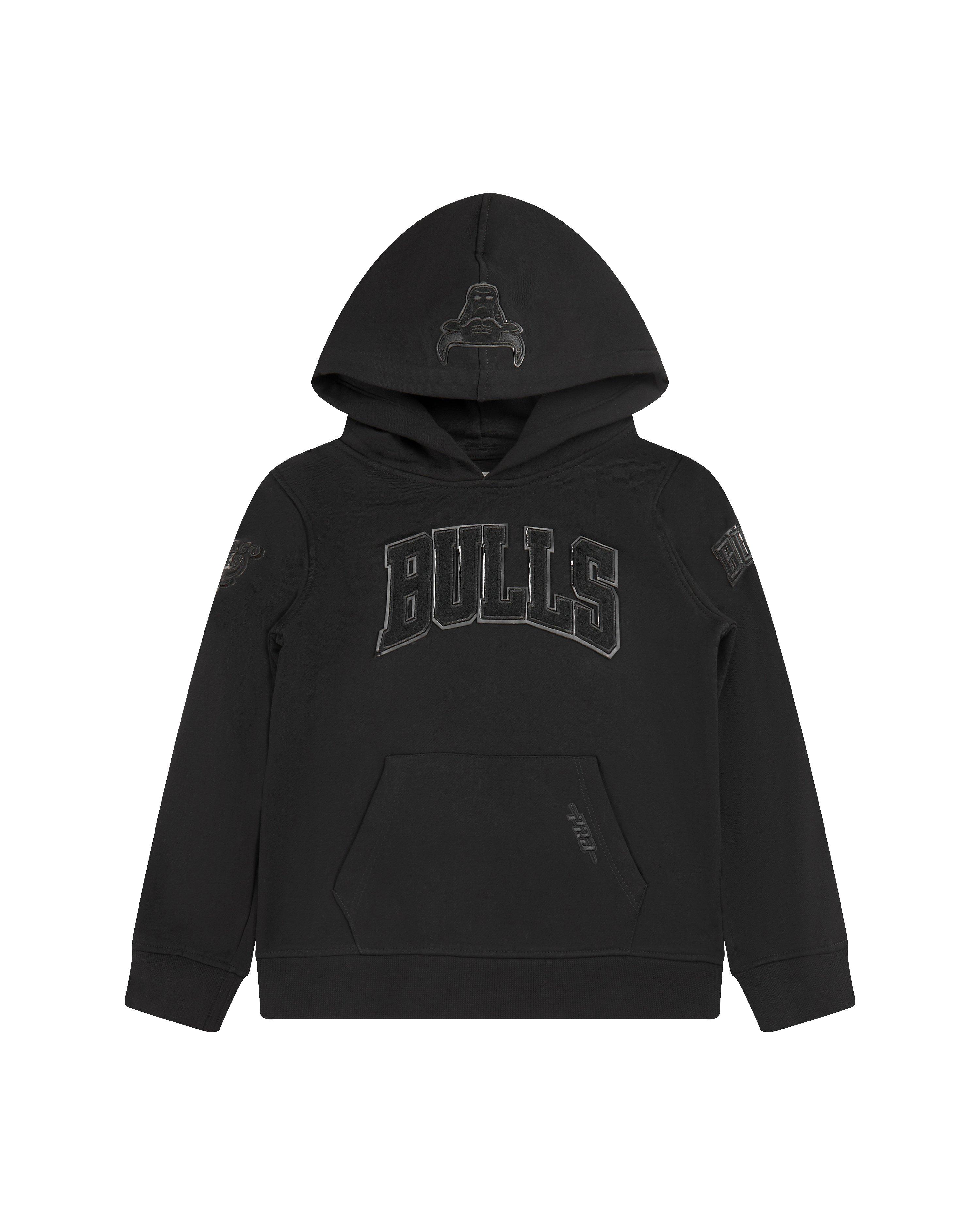 Pro Standard Toddler Boys' NBA Chicago Bulls Triple Black Fleece PO Hoodie - Black - BLACK Thumbnail View 1
