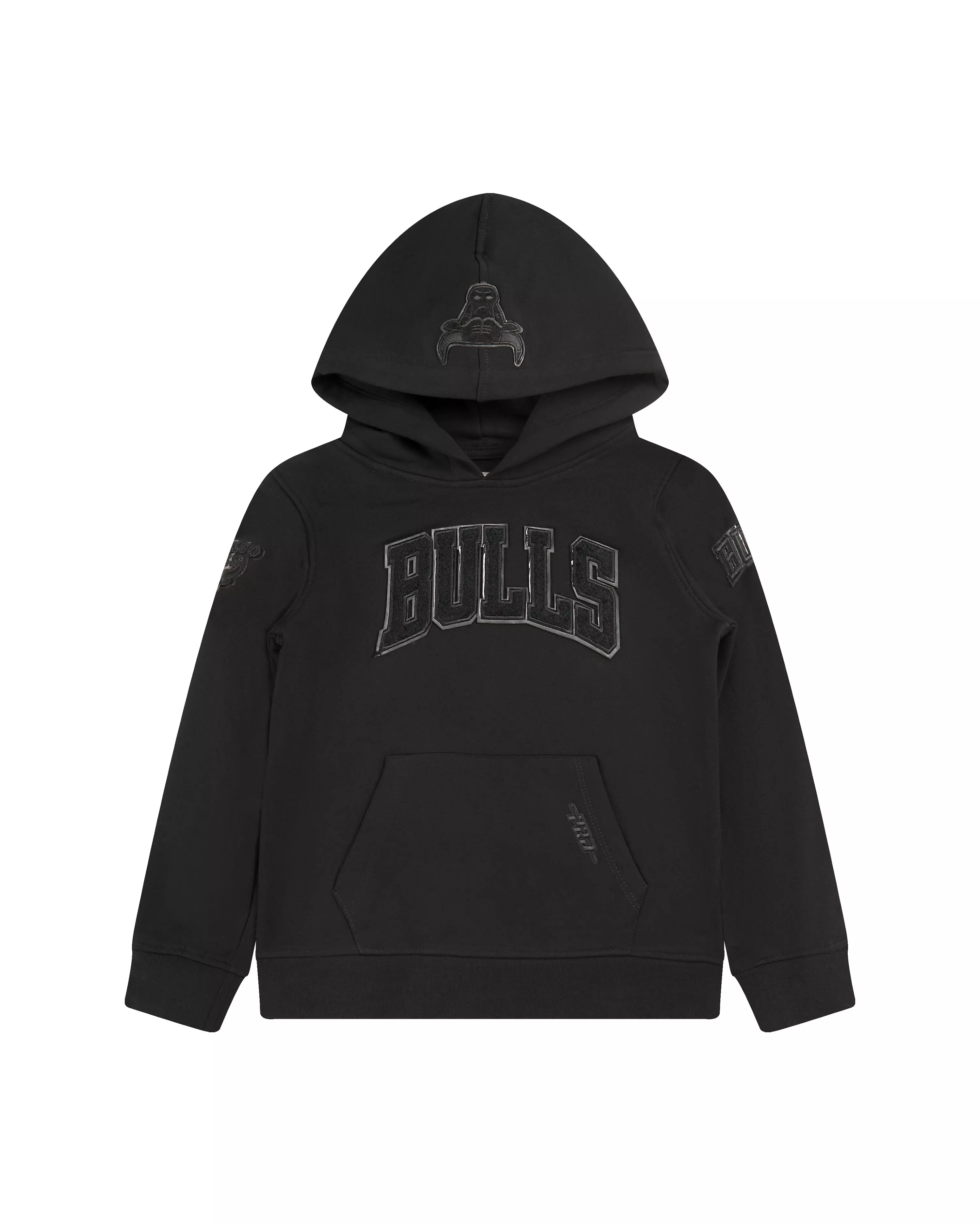 Pro Standard Toddler Boys' NBA Chicago Bulls Triple Black Fleece PO Hoodie - Black - BLACK