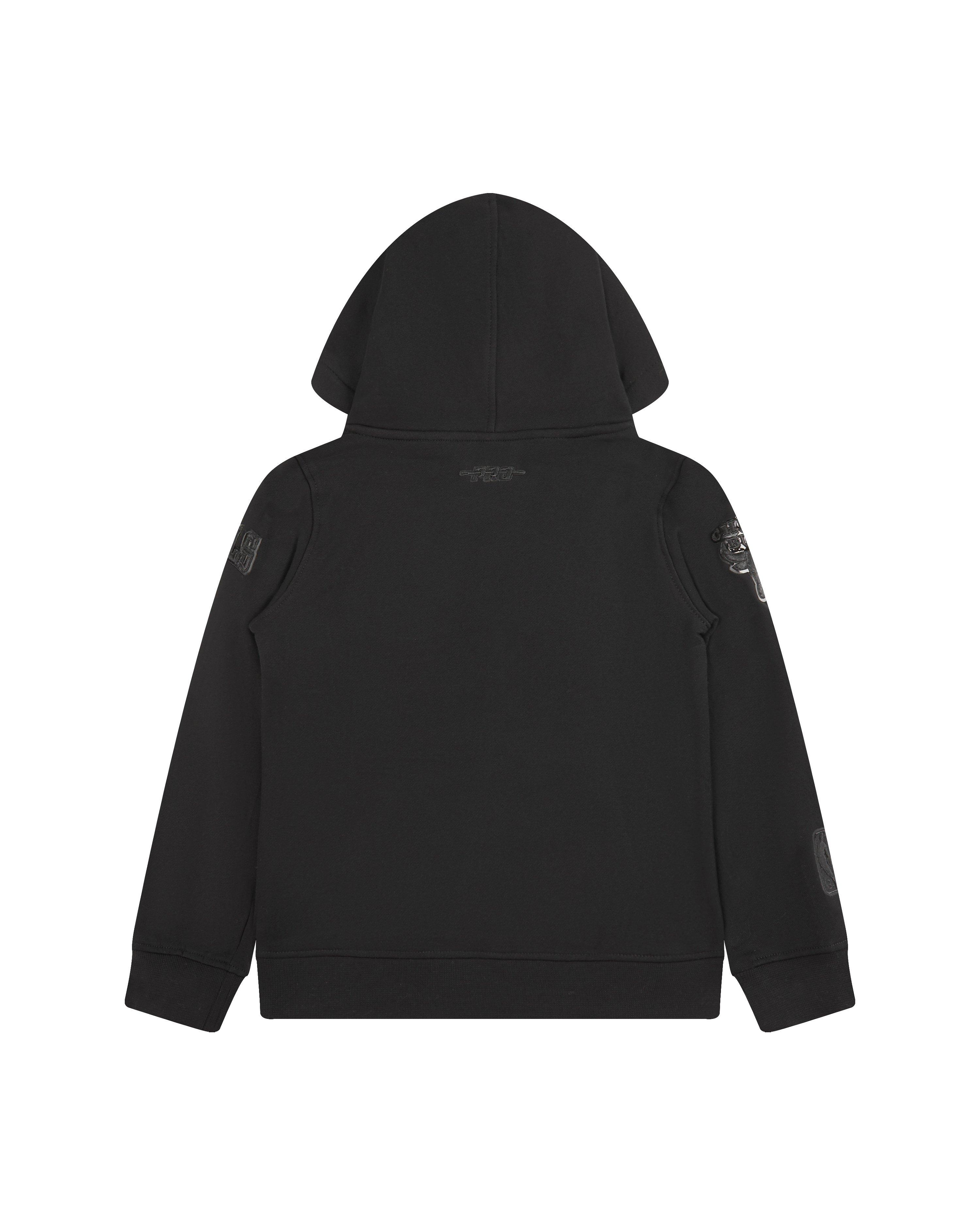 Pro Standard Toddler Boys' NBA Chicago Bulls Triple Black Fleece PO Hoodie - Black - BLACK Thumbnail View 2