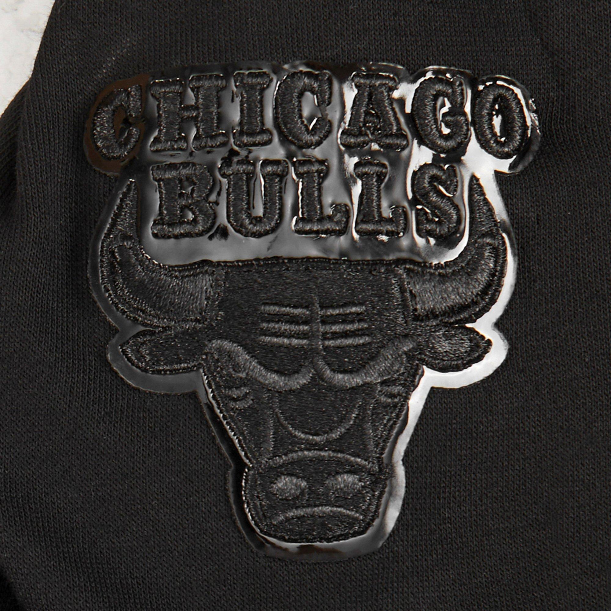Pro Standard Toddler Boys' NBA Chicago Bulls Triple Black Fleece PO Hoodie - Black - BLACK Thumbnail View 4