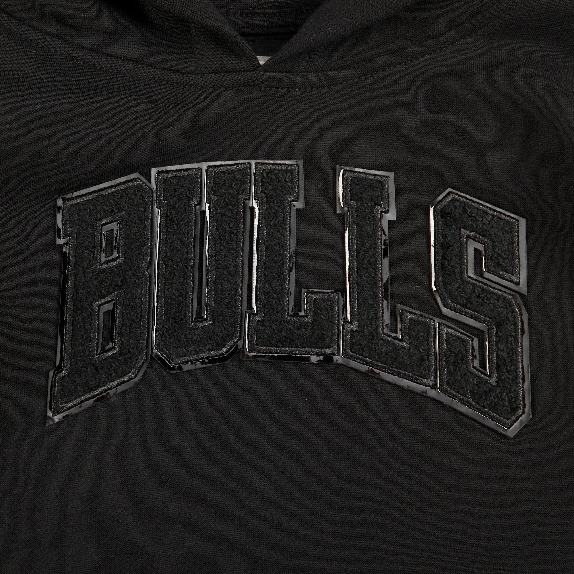 Pro Standard Toddler Boys' NBA Chicago Bulls Triple Black Fleece PO Hoodie -Black - BLACK Thumbnail View 5