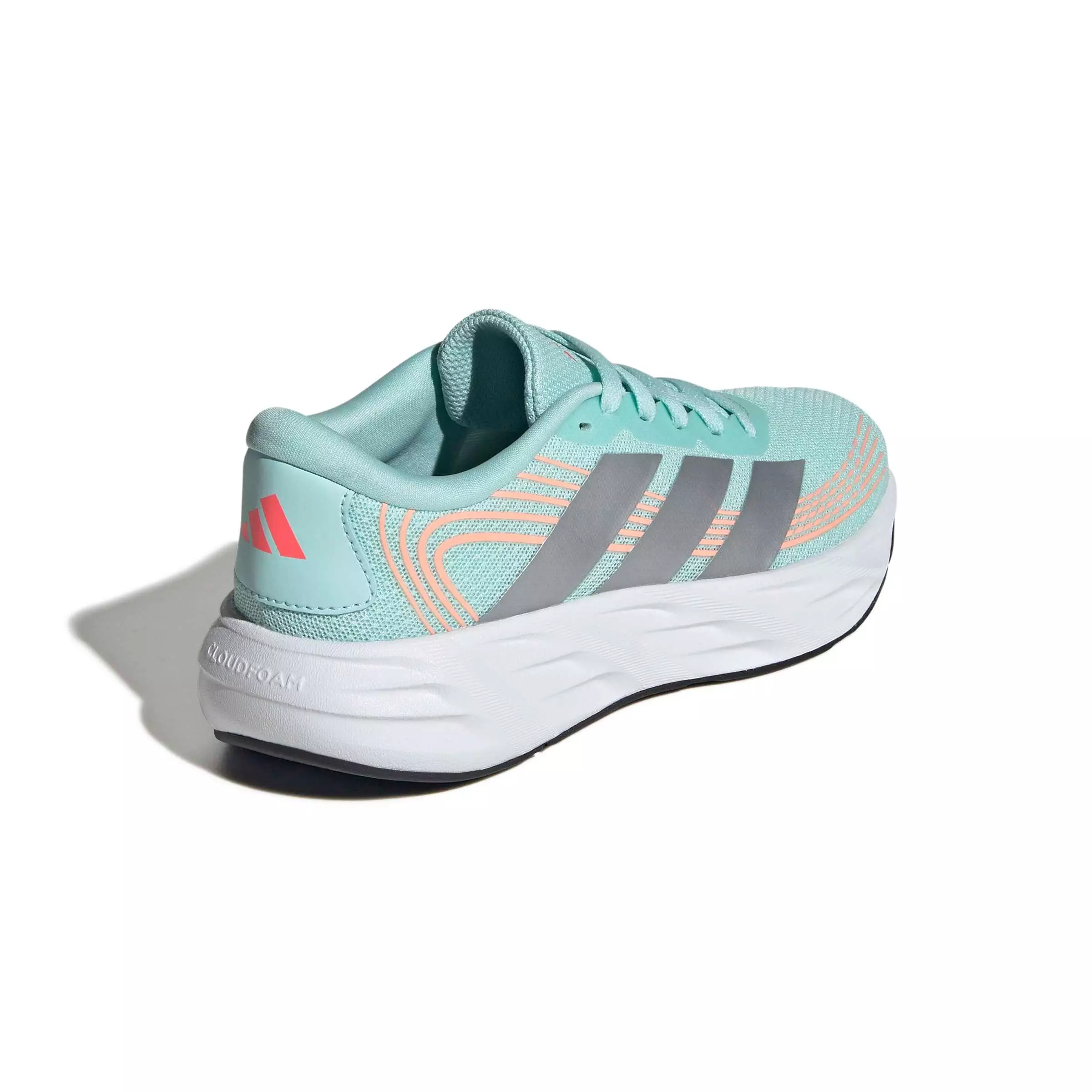 adidas Galaxy 8 "Semi Flash Aqua/Tech Grey Metallic/Frozen Turbo" Grade School Boys' Running Shoe - AQUA/GREY/TURBO