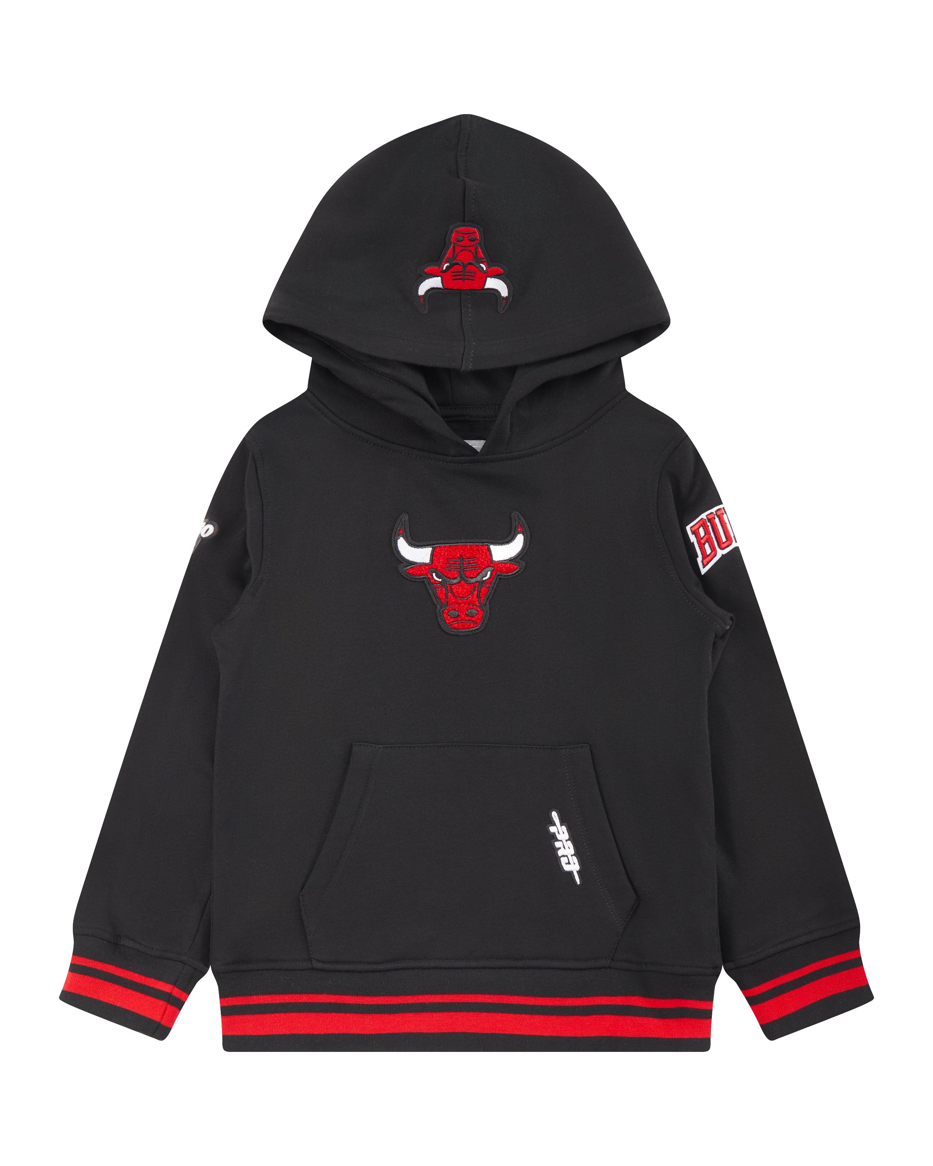 Pro Standard Toddler Boys' NBA Chicago Bulls Retro Classic Rib Fleece PO Hoodie -Black/Red - BLACK/RED Thumbnail View 1