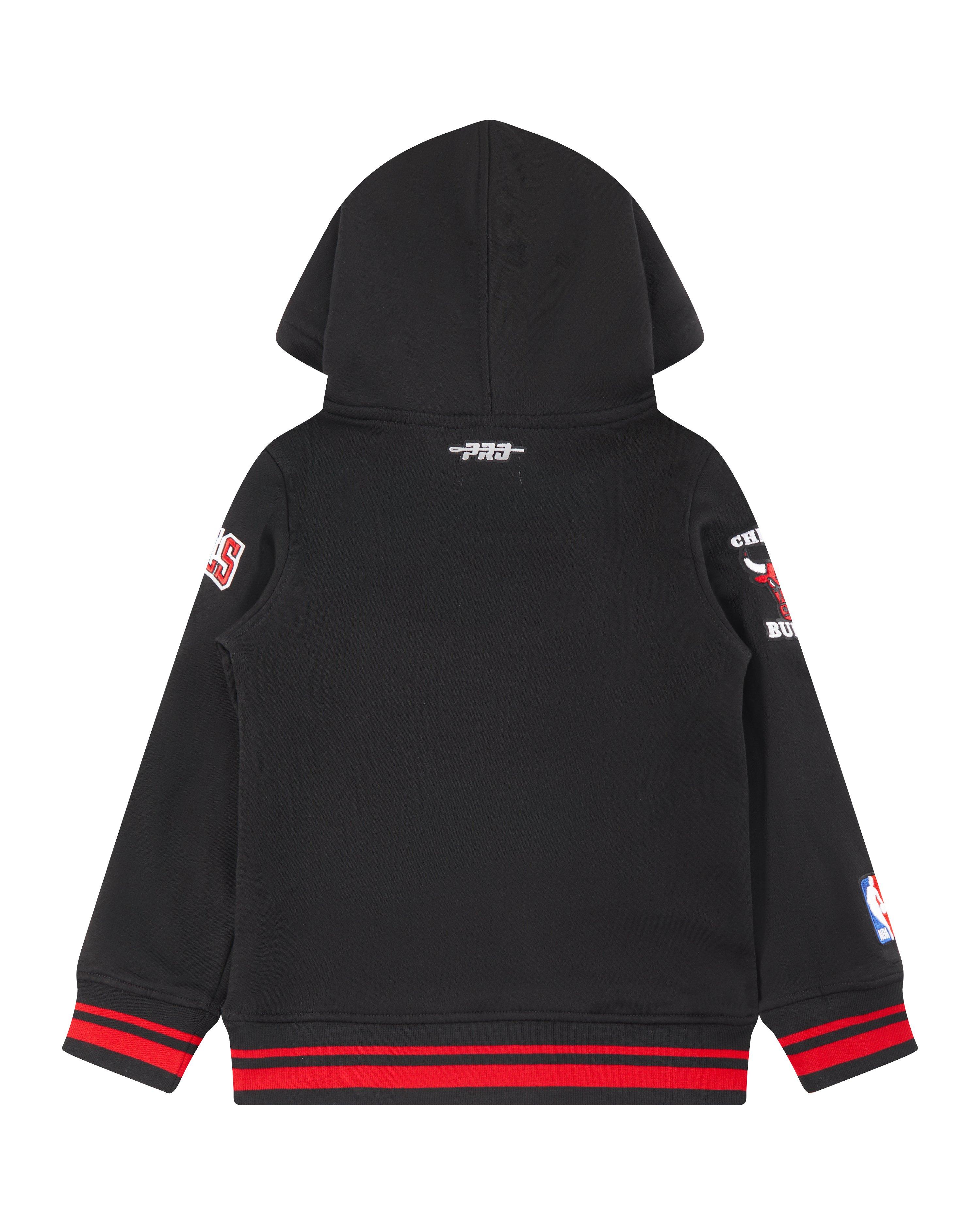 Pro Standard Toddler Boys' NBA Chicago Bulls Retro Classic Rib Fleece PO Hoodie - Black/Red - BLACK/RED Thumbnail View 2