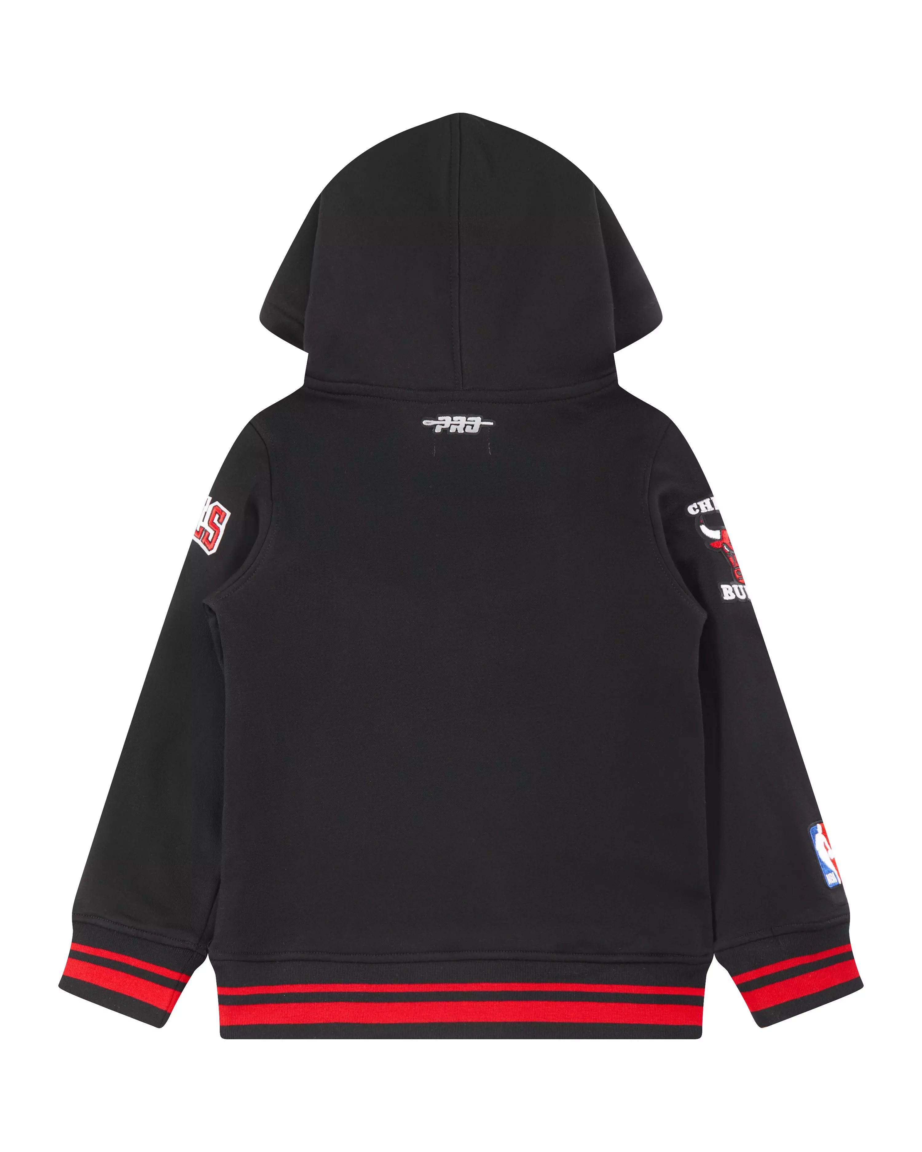Pro Standard Toddler Boys' NBA Chicago Bulls Retro Classic Rib Fleece PO Hoodie - Black/Red - BLACK/RED