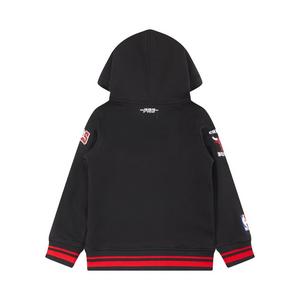 Pro Standard Toddler Boys' NBA Chicago Bulls Retro Classic Rib Fleece PO Hoodie -Black/Red