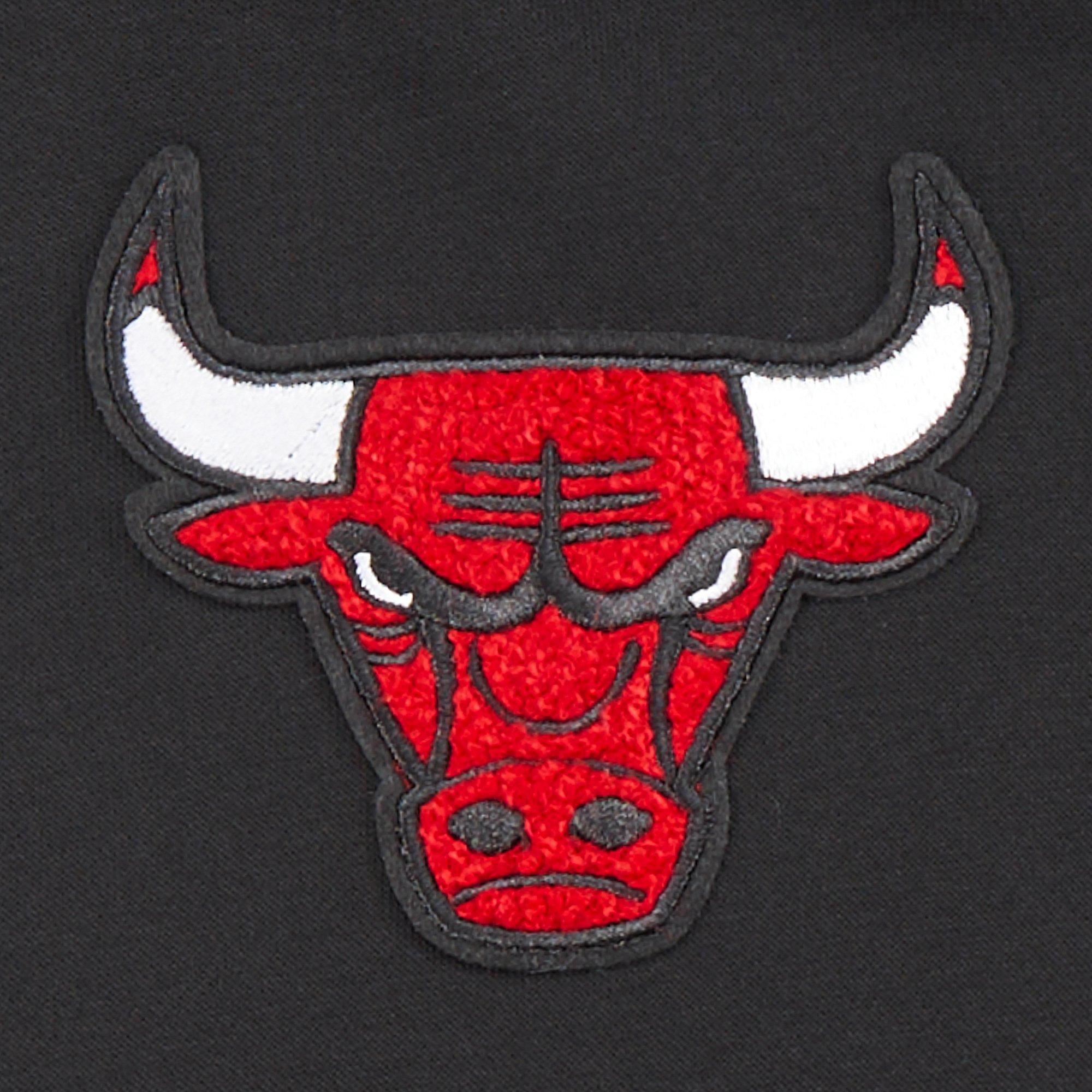 Pro Standard Toddler Boys' NBA Chicago Bulls Retro Classic Rib Fleece PO Hoodie -Black/Red - BLACK/RED Thumbnail View 3