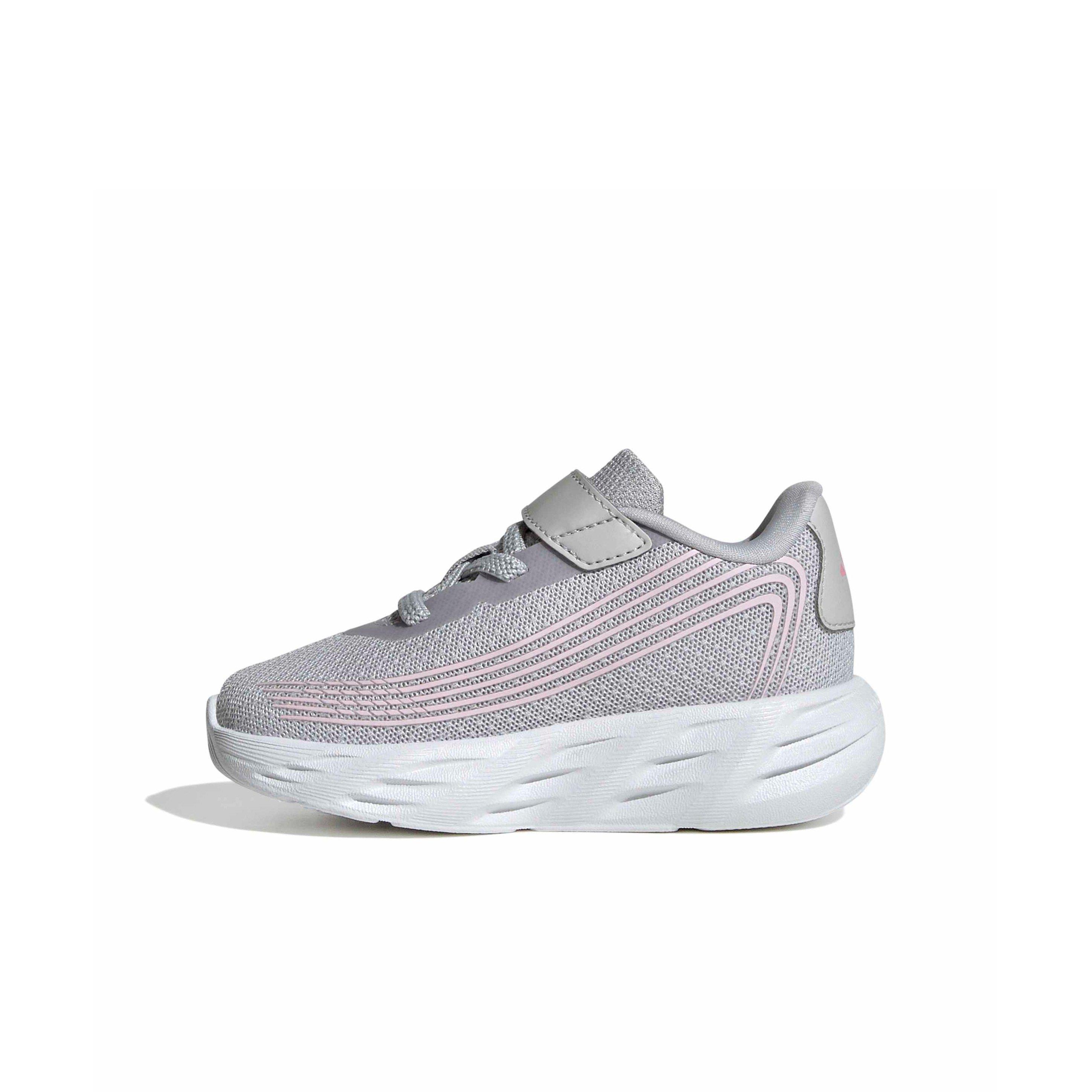 adidas Galaxy 8 "Lgh Solid Grey/Pink Fusion/Clear Pink" Infant Girls' Running Shoe - GREY/PINK/PINK