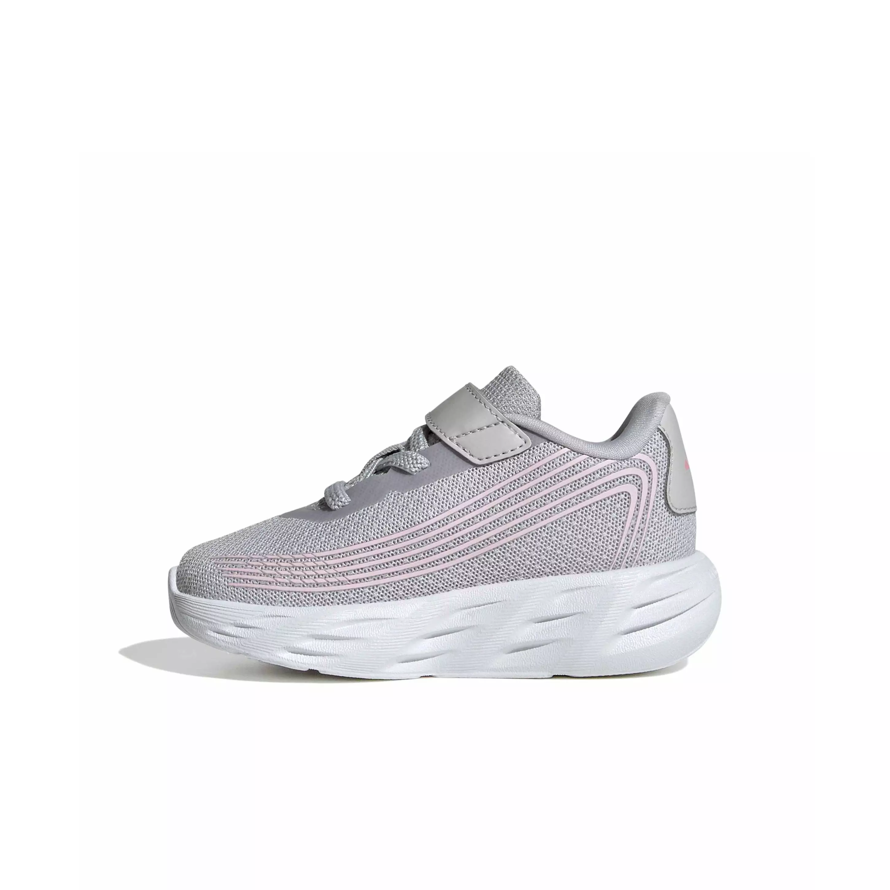 adidas Galaxy 8 "Lgh Solid Grey/Pink Fusion/Clear Pink" Infant Girls' Running Shoe - GREY/PINK/PINK