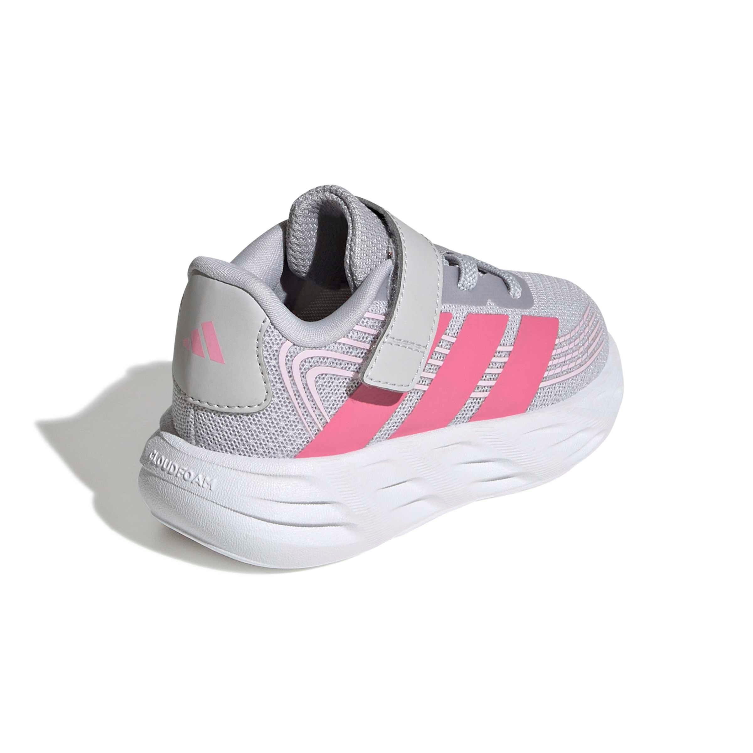 adidas Galaxy 8 "Lgh Solid Grey/Pink Fusion/Clear Pink" Infant Girls' Running Shoe - GREY/PINK/PINK