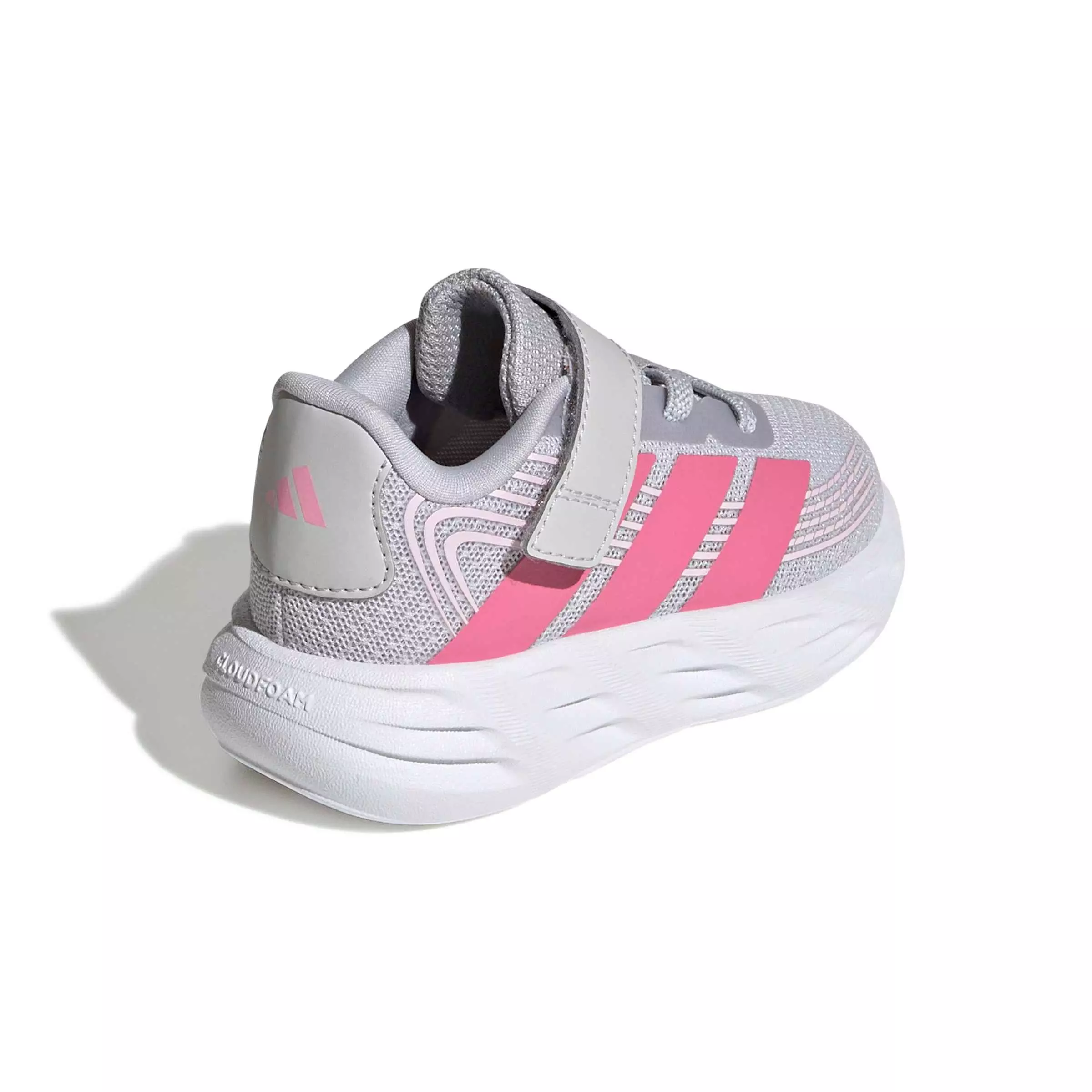 adidas Galaxy 8 "Lgh Solid Grey/Pink Fusion/Clear Pink" Infant Girls' Running Shoe - GREY/PINK/PINK