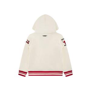 Pro Standard Toddler Boys' NBA Chicago Bulls Retro Classic Rib Fleece PO Hoodie -Cream/Red