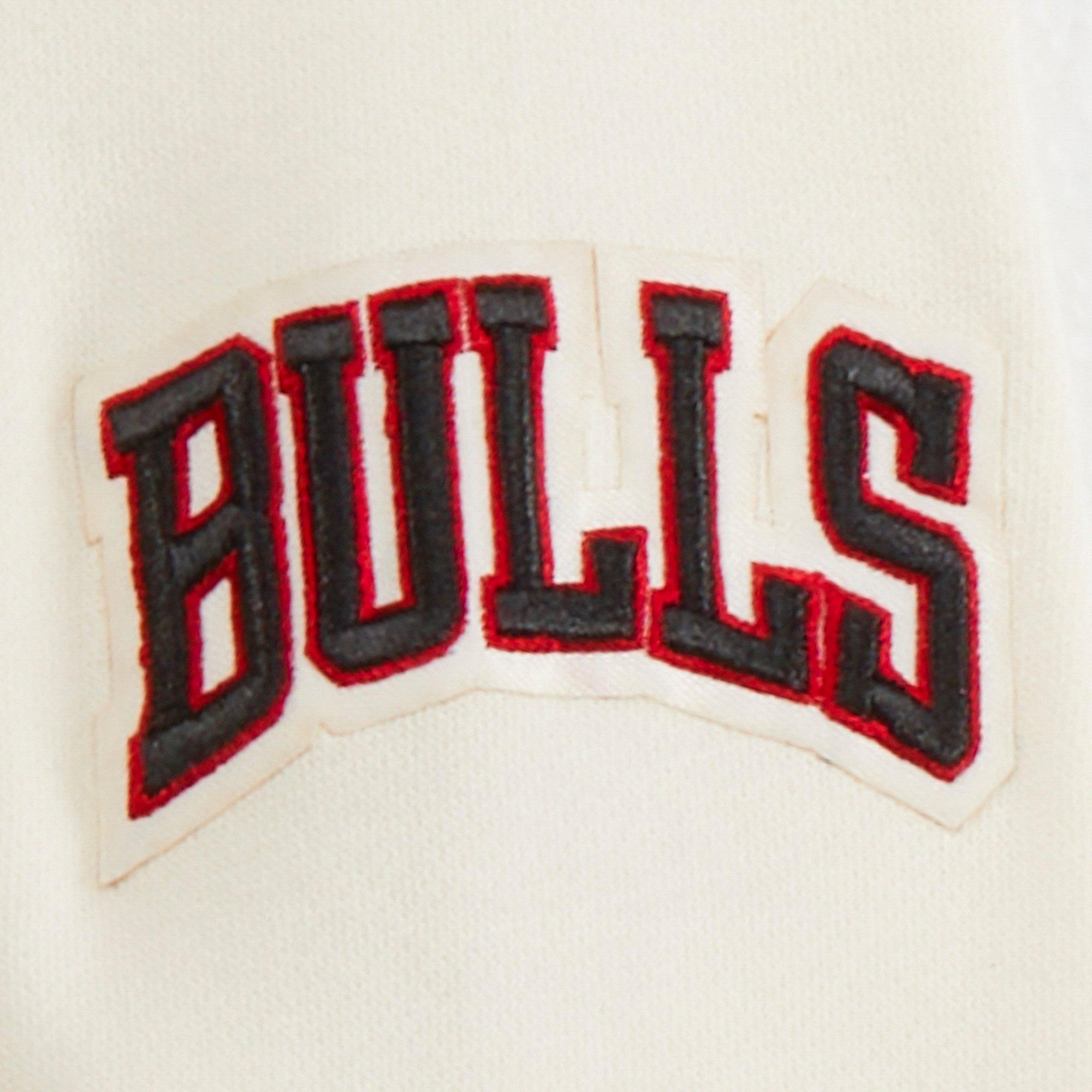 Pro Standard Toddler Boys' NBA Chicago Bulls Retro Classic Rib Fleece PO Hoodie -Cream/Red - CREAM/RED Thumbnail View 5