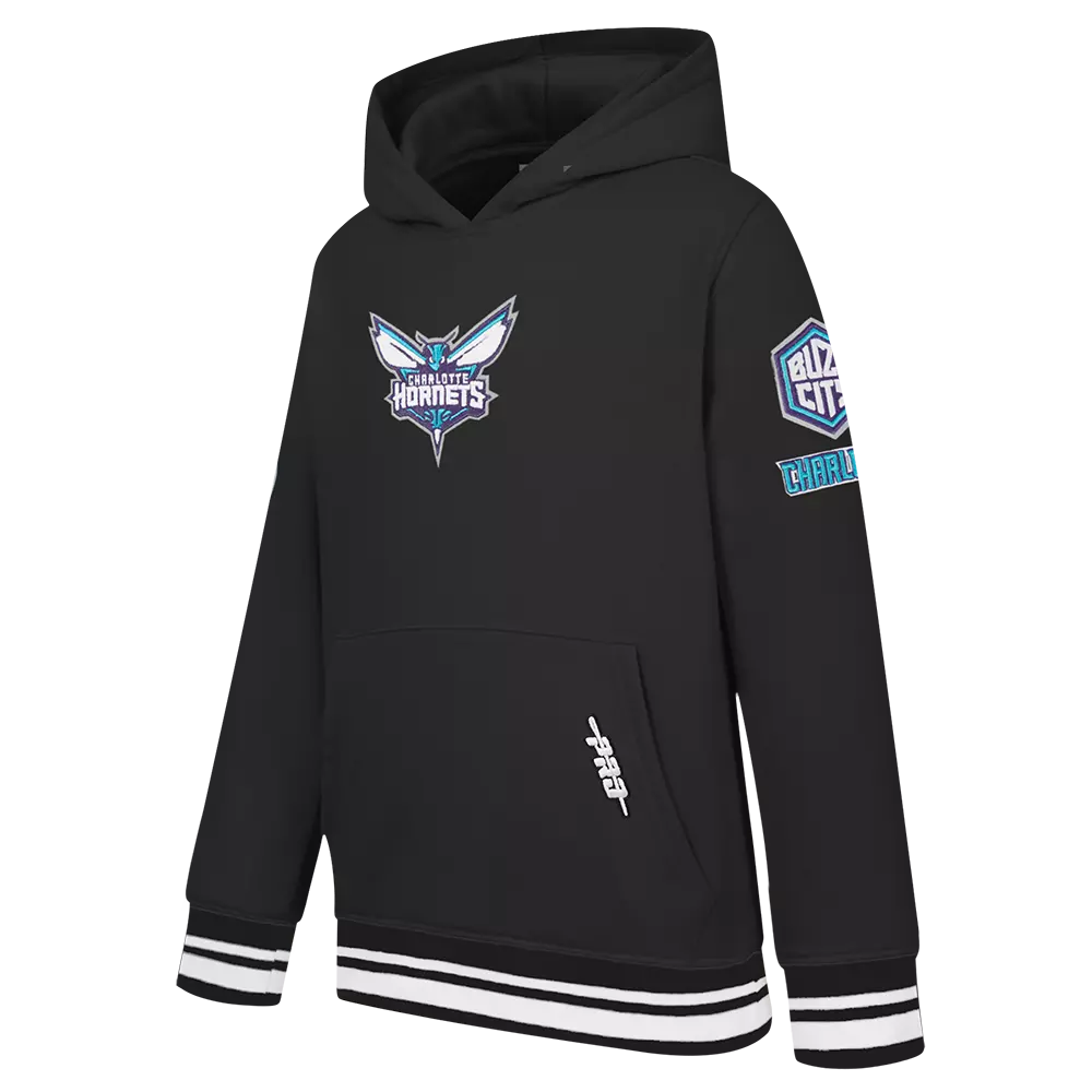 Pro Standard​ NFL Charlotte Hornets Retro Classic​ Toddler Boys' Rib Fleece Pullover Hoodie - Black - BLACK