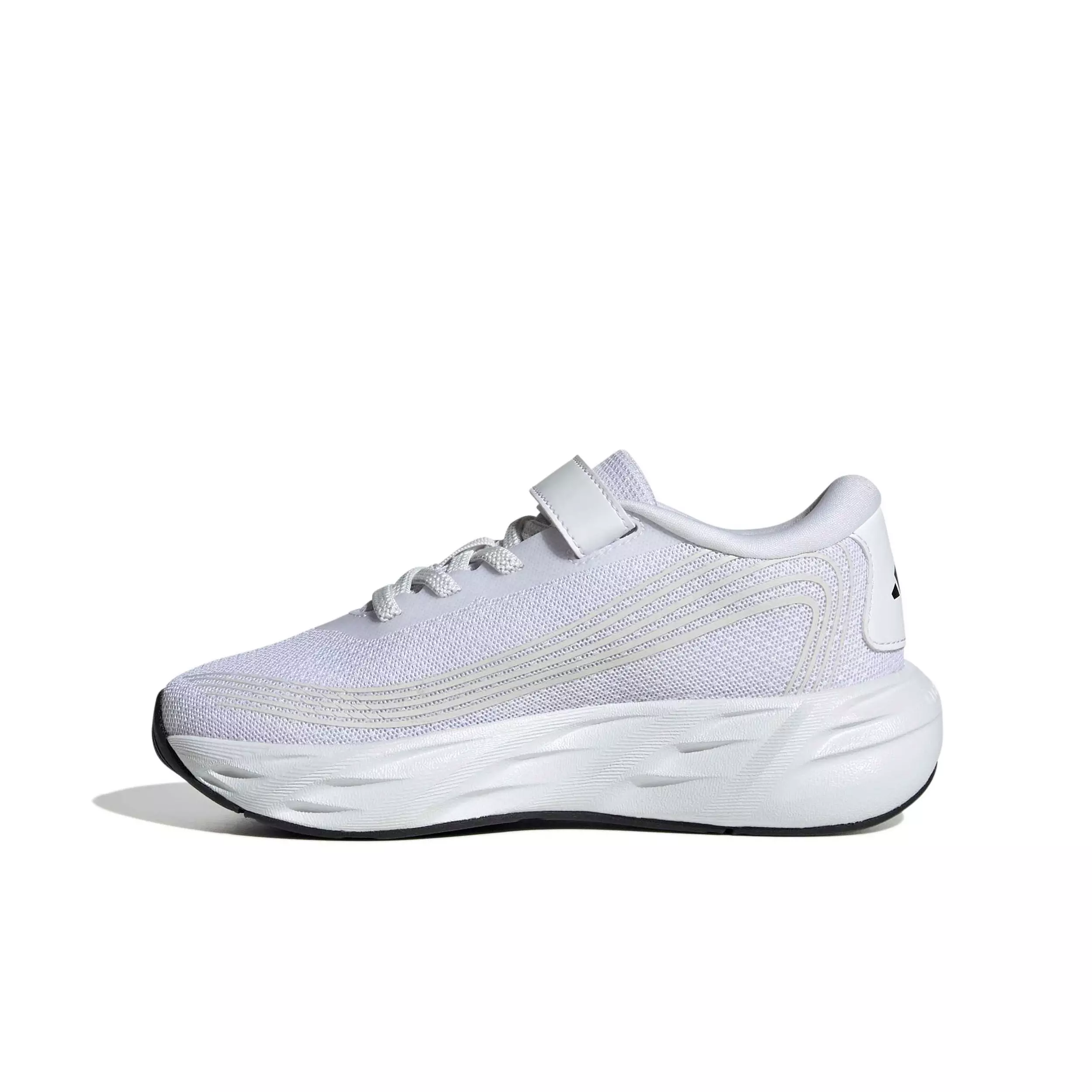 adidas Galaxy 8 EL C "Ftwr White/Core Black/Dash Grey" Preschool Boys' Running Shoe - WHITE/BLACK/GREY