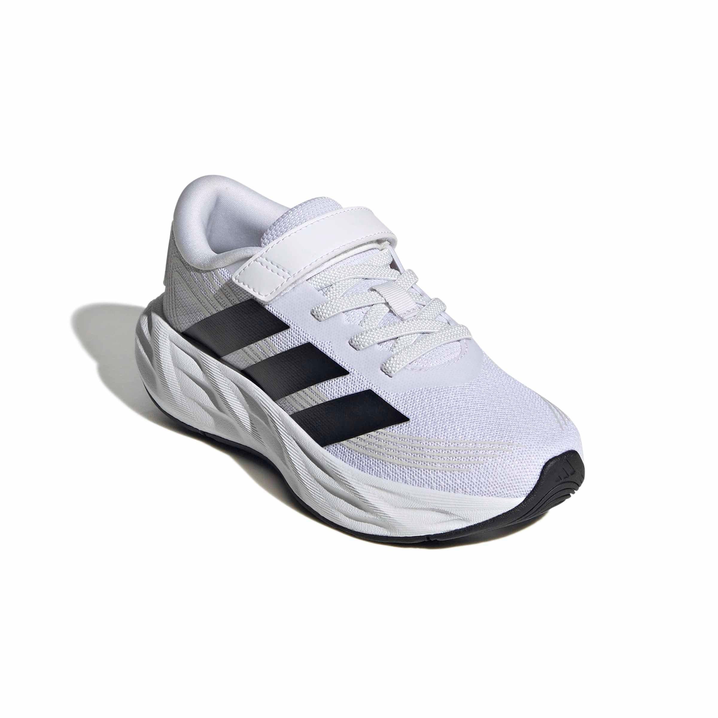 adidas Galaxy 8 EL C "Ftwr White/Core Black/Dash Grey" Preschool Boys' Running Shoe - WHITE/BLACK/GREY