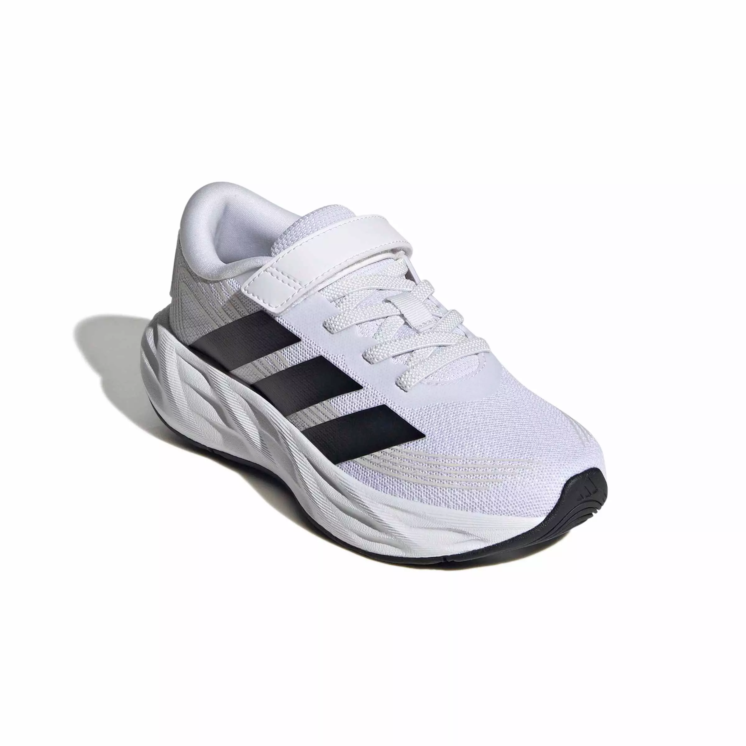 adidas Galaxy 8 EL C "Ftwr White/Core Black/Dash Grey" Preschool Boys' Running Shoe - WHITE/BLACK/GREY