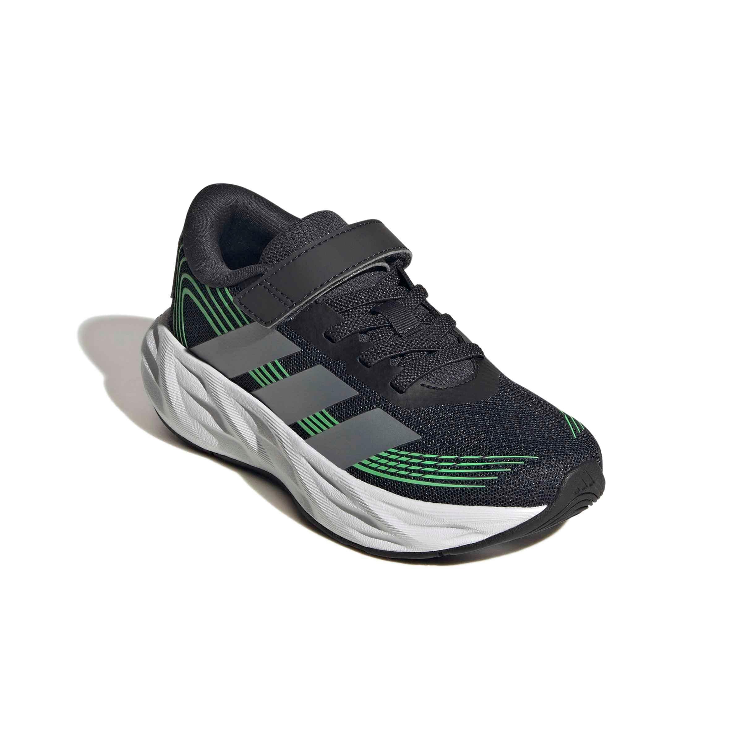 adidas Galaxy 8 EL C "Night Grey/Tech Grey Metallic/Screaming Green" Preschool Boys' Running Shoe - GREY/GREY/GREEN