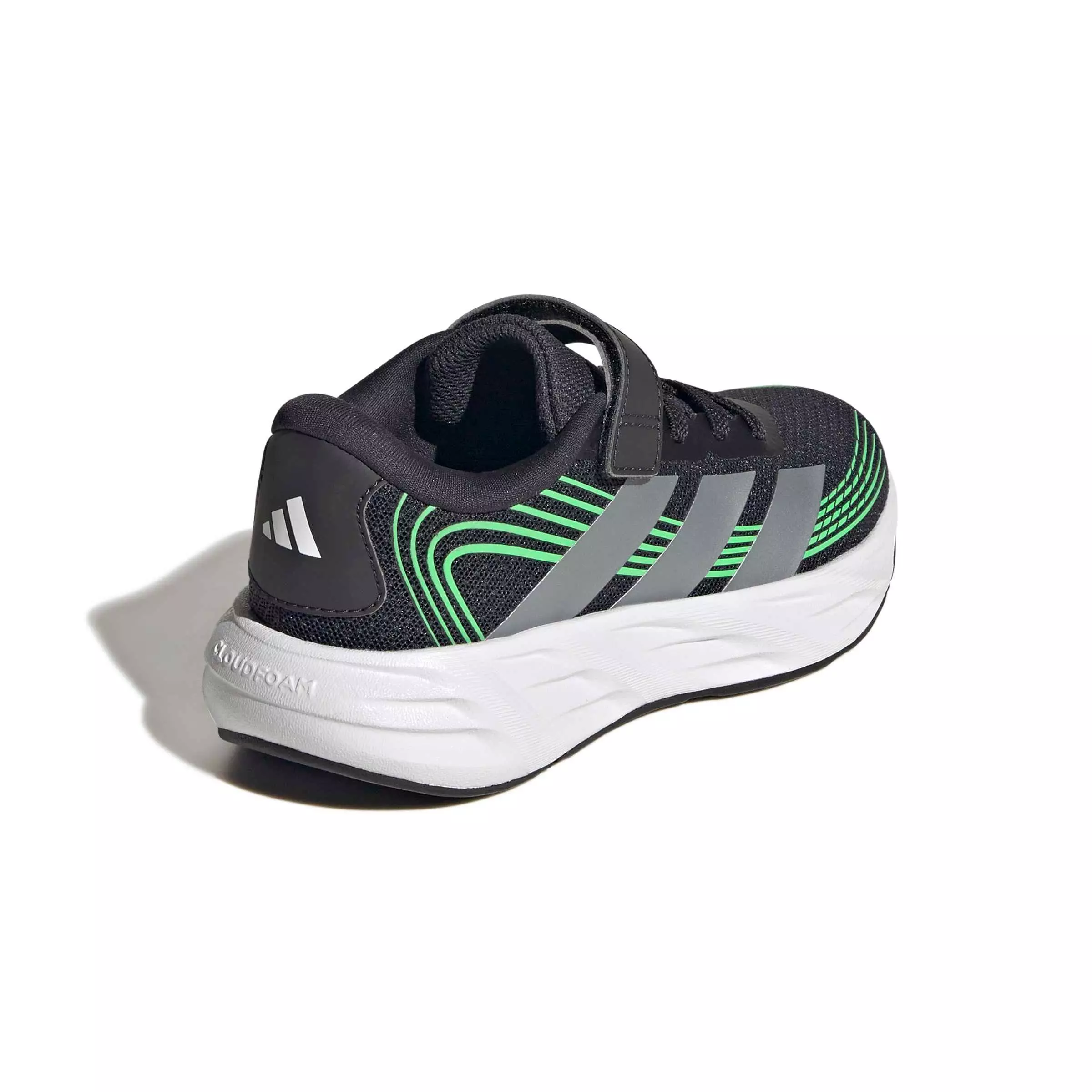 adidas Galaxy 8 EL C "Night Grey/Tech Grey Metallic/Screaming Green" Preschool Boys' Running Shoe - GREY/GREY/GREEN