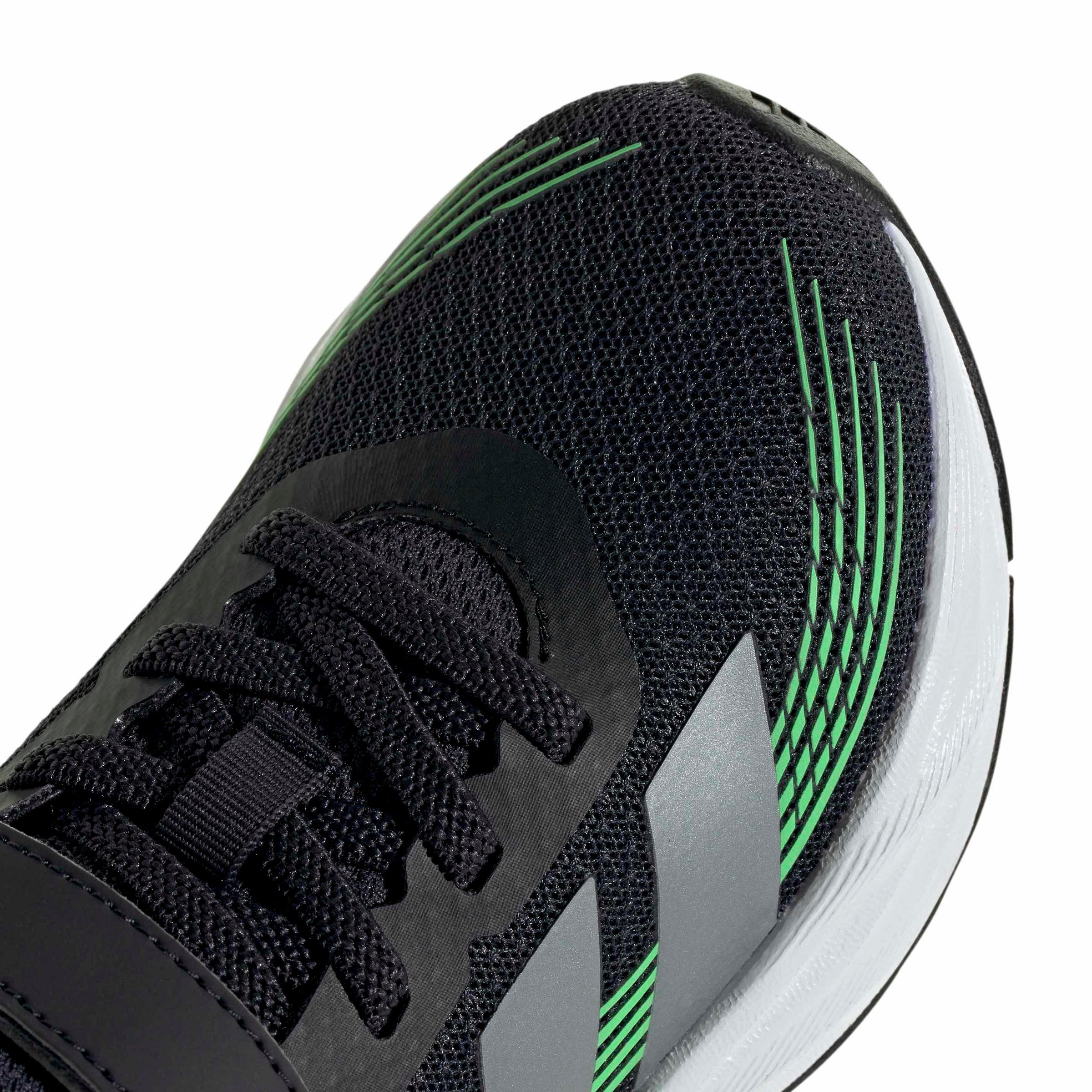 adidas Galaxy 8 EL C "Night Grey/Tech Grey Metallic/Screaming Green" Preschool Boys' Running Shoe - GREY/GREY/GREEN