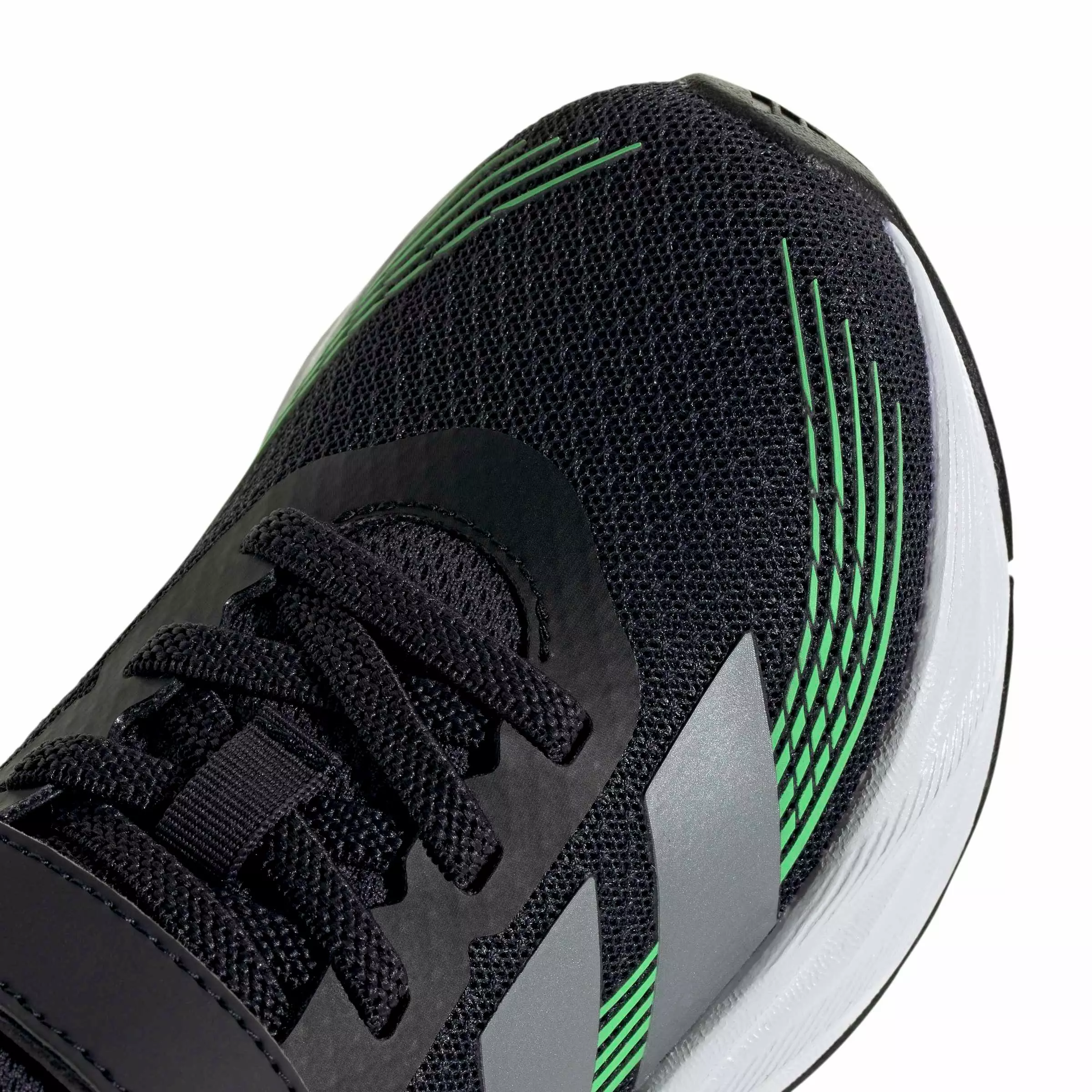 adidas Galaxy 8 EL C "Night Grey/Tech Grey Metallic/Screaming Green" Preschool Boys' Running Shoe - GREY/GREY/GREEN