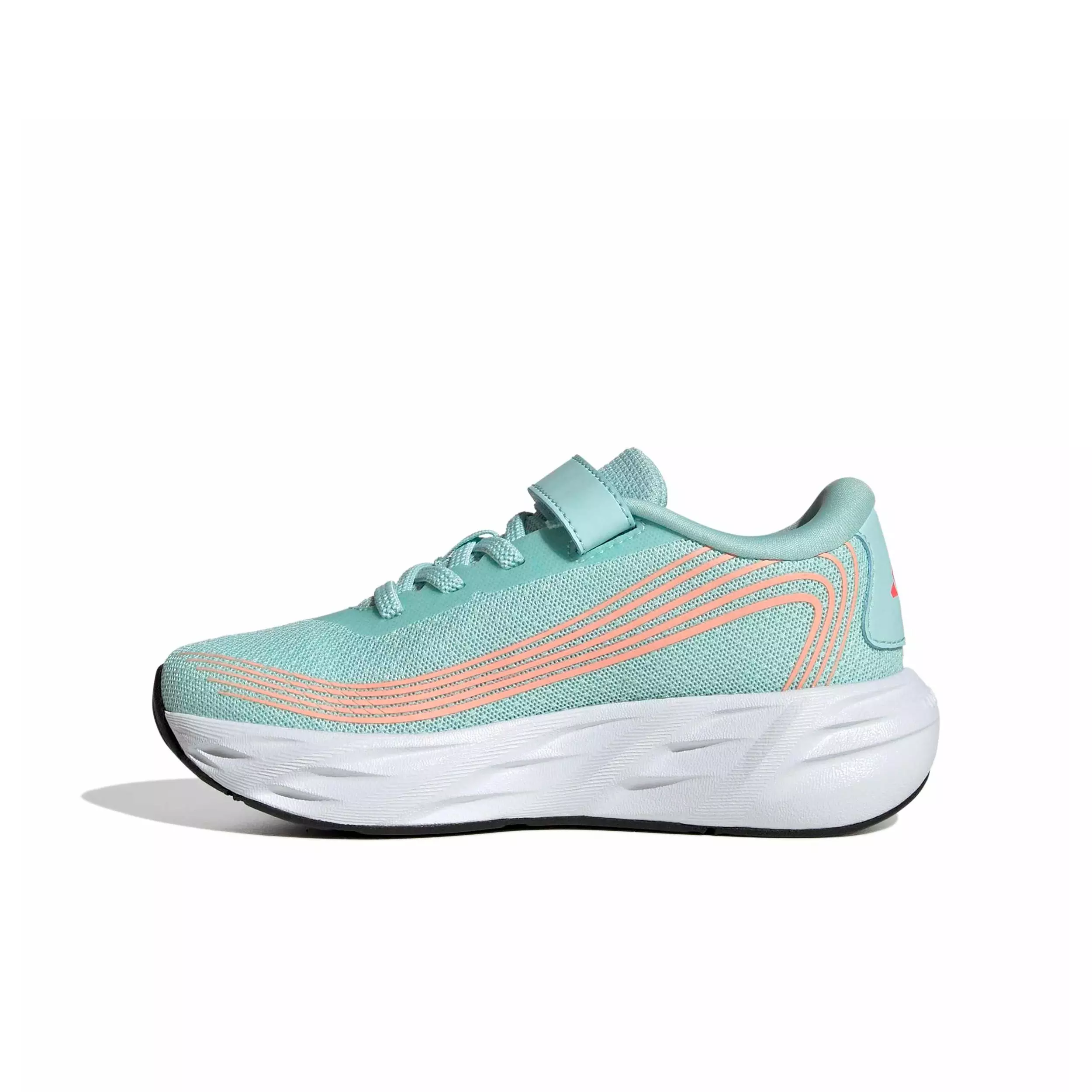 adidas Galaxy 8 EL C "Semi Flash Aqua/Tech Grey Metallic/Frozen Turbo" Preschool Girls' Running Shoe - AQUA/GREY/TURBO