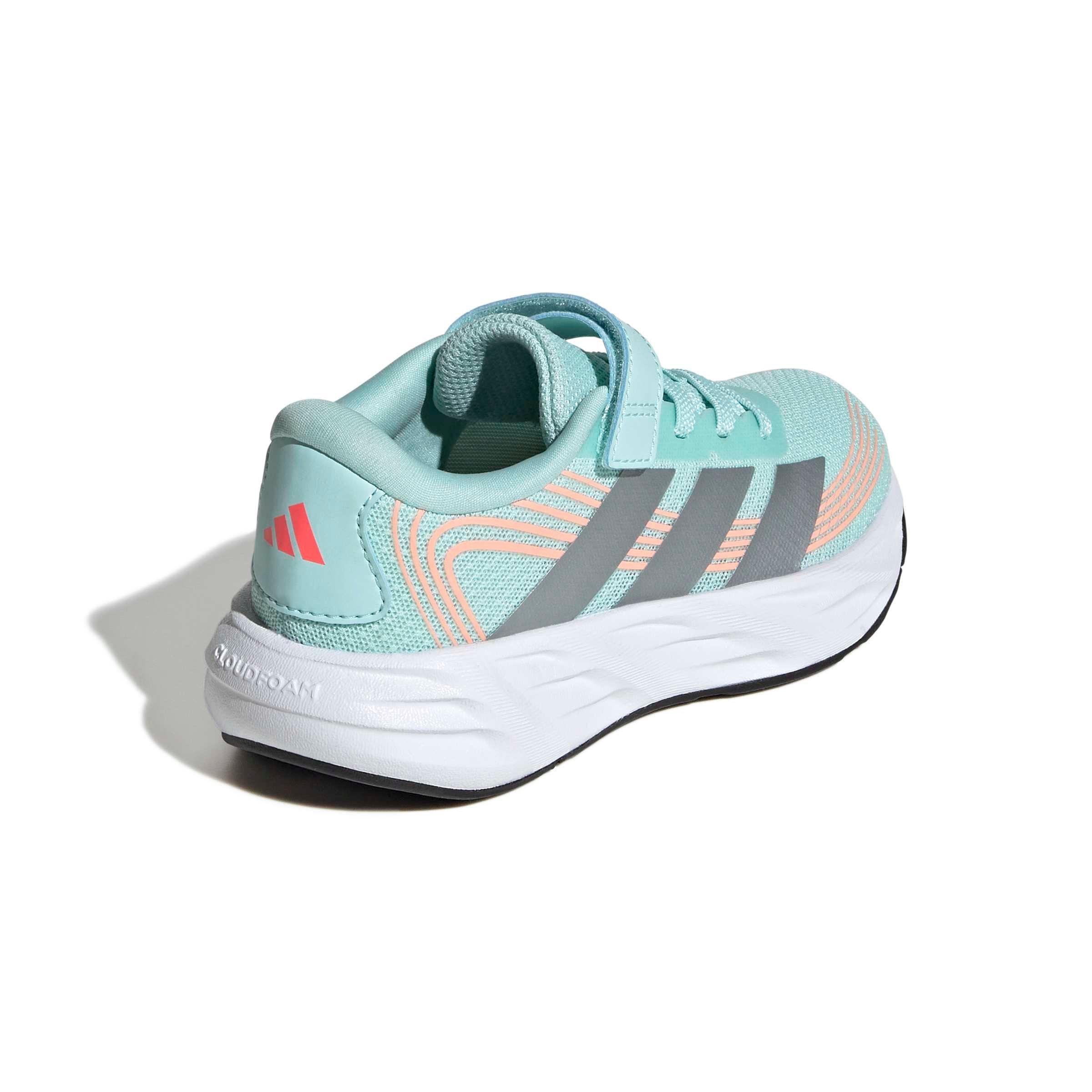 adidas Galaxy 8 EL C "Semi Flash Aqua/Tech Grey Metallic/Frozen Turbo" Preschool Girls' Running Shoe - AQUA/GREY/TURBO