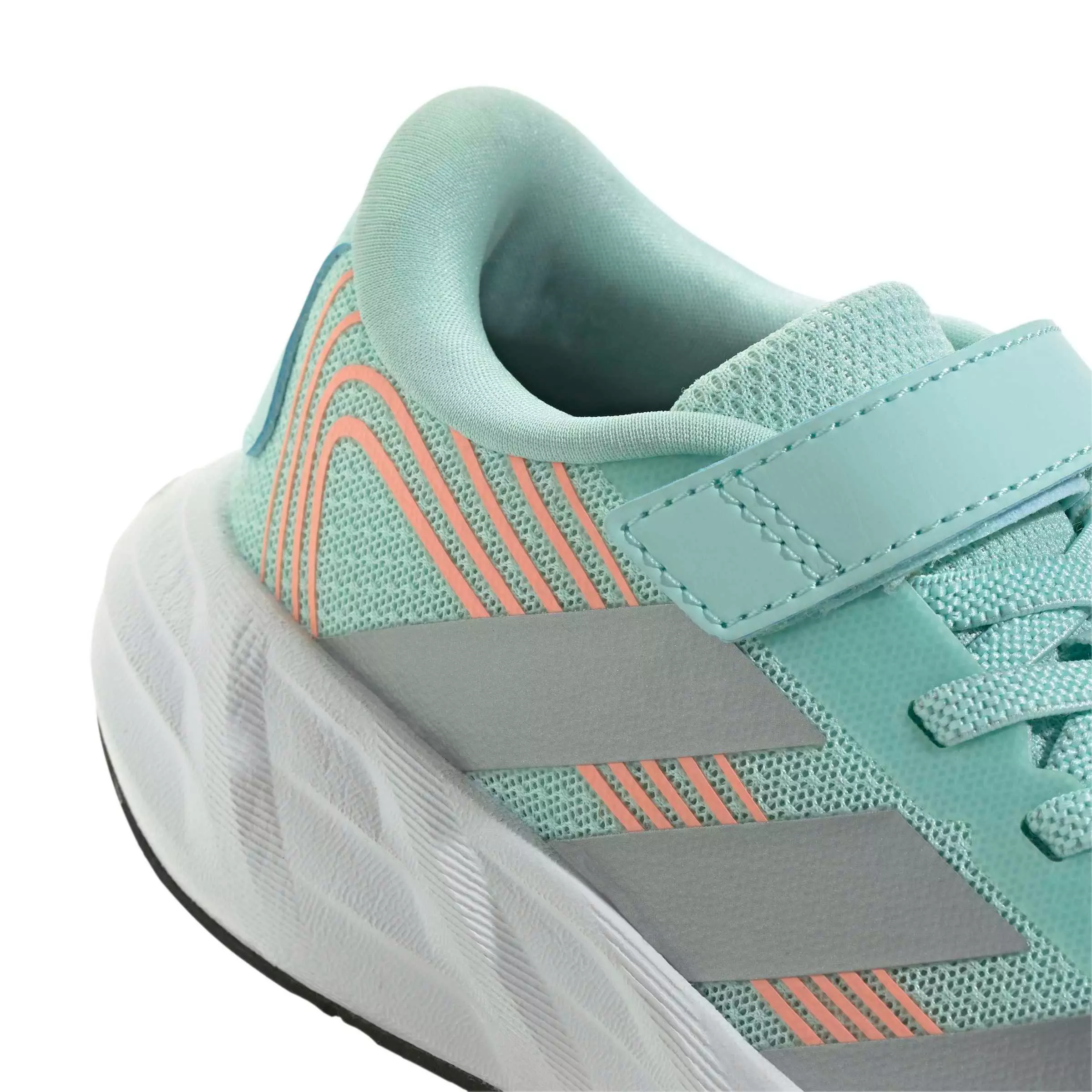 adidas Galaxy 8 EL C "Semi Flash Aqua/Tech Grey Metallic/Frozen Turbo" Preschool Girls' Running Shoe - AQUA/GREY/TURBO