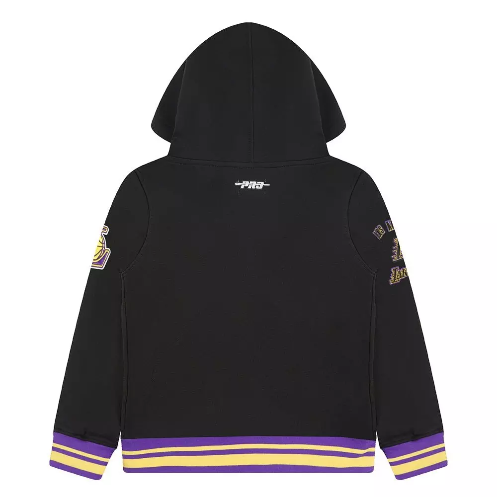 Pro Standard Toddler Boys' NBA Los Angeles Lakers Retro Classic Rib Fleece PO Hoodie - Black/Purple - BLACK/PURPLE
