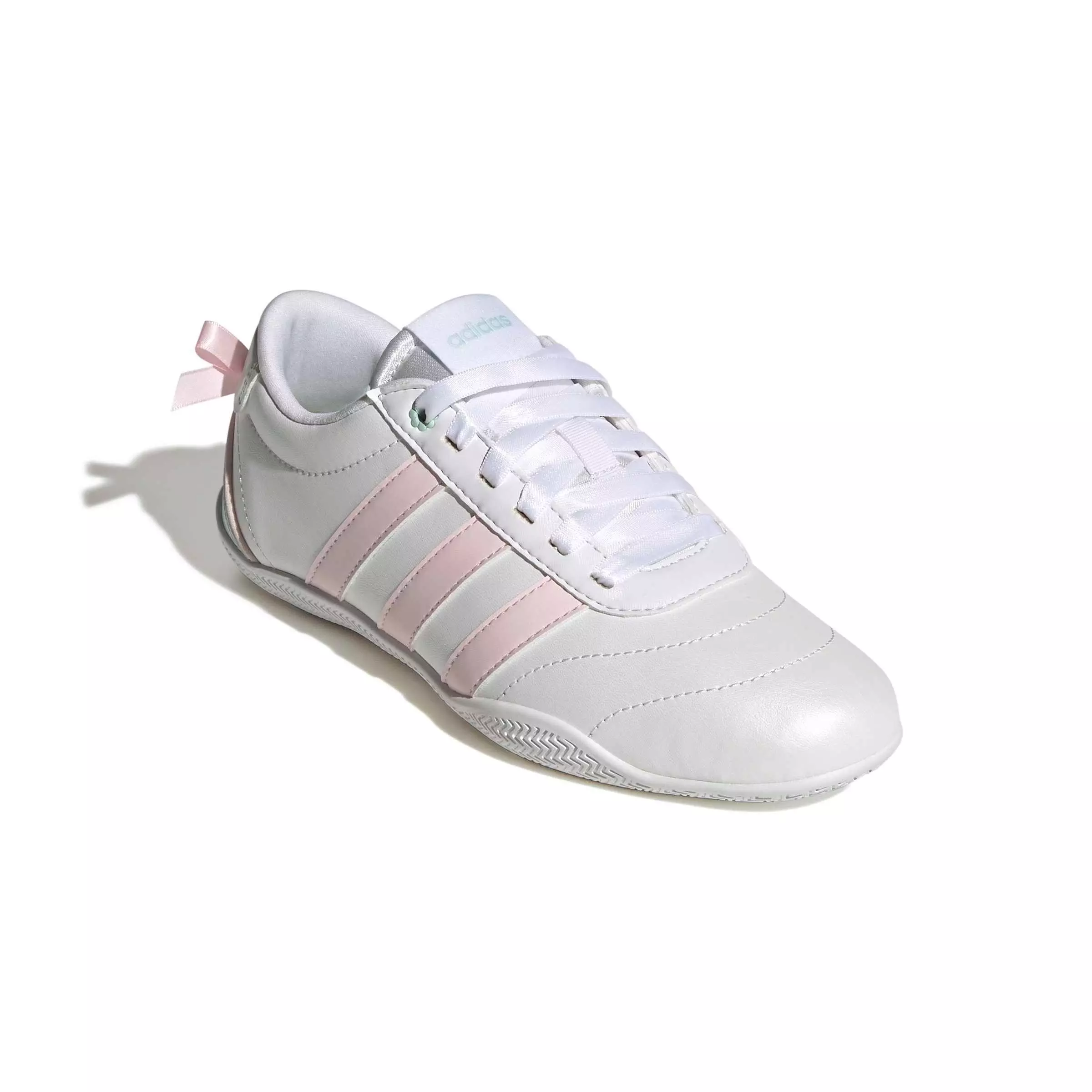 adidas Grand Court Lo "Ftwr White/Distilled Pink/Halo Mint" Grade School Girls' Shoe - WHITE/PINK/MINT