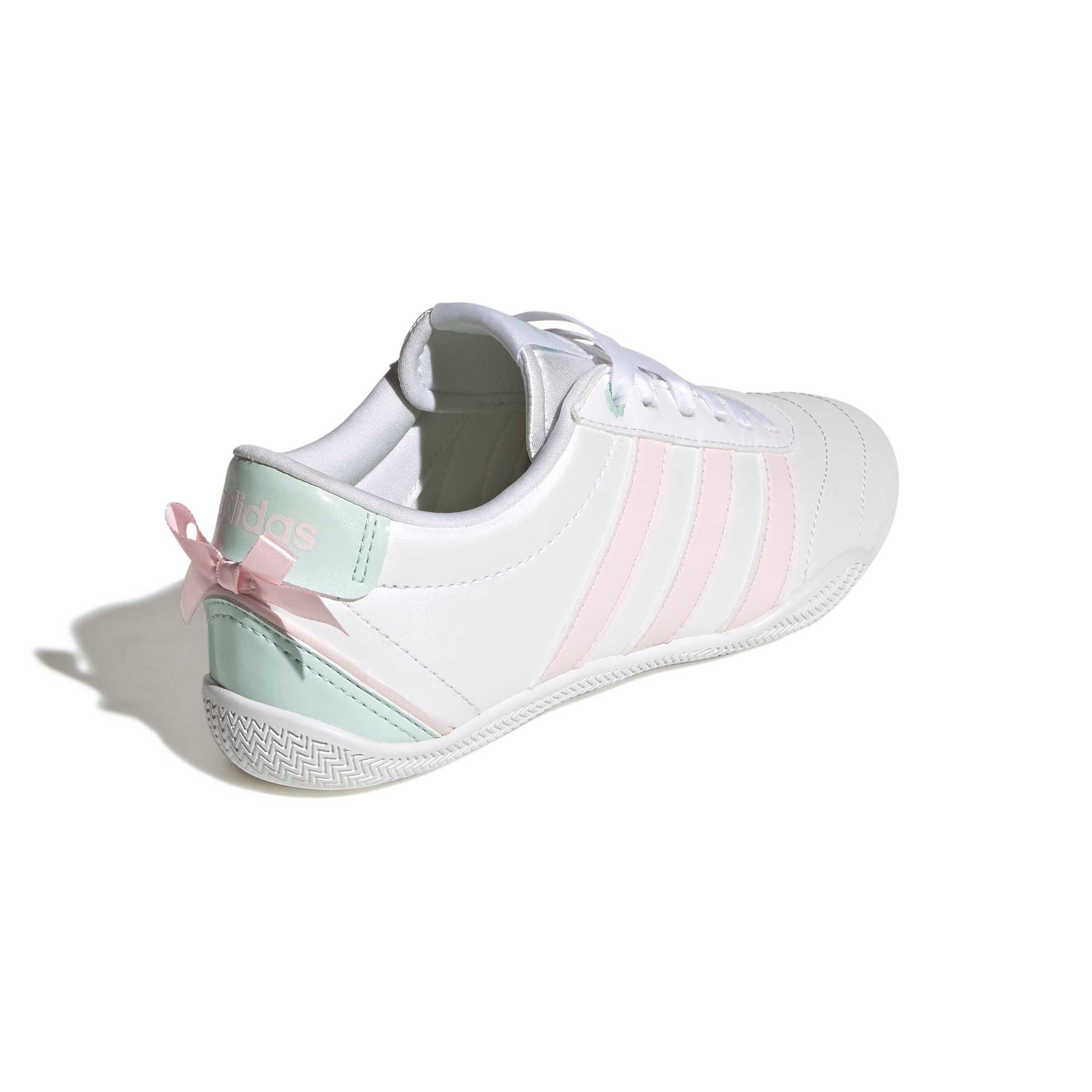 adidas Grand Court Lo "Ftwr White/Distilled Pink/Halo Mint" Grade School Girls' Shoe - WHITE/PINK/MINT